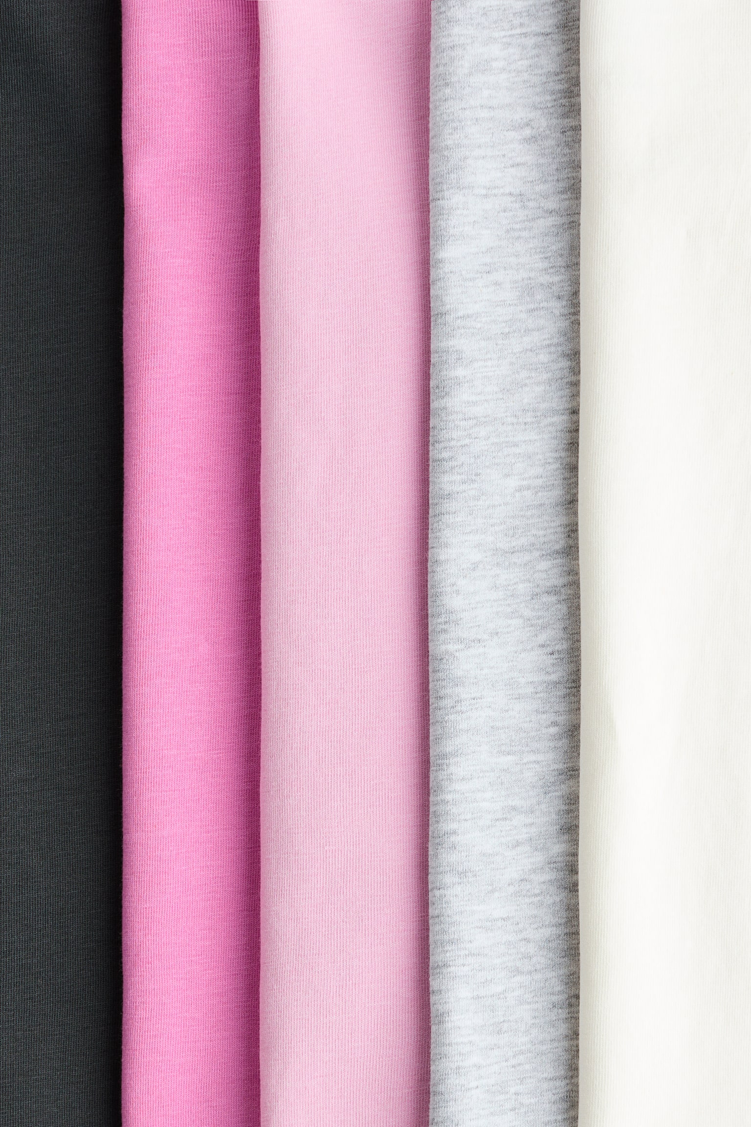 5-pack jersey vest tops - Pink/Cream/Dark grey/Light yellow/Pink/Purple/Pink/White/Light blue/Hearts/Pink/White/Old rose/Light pink - 2