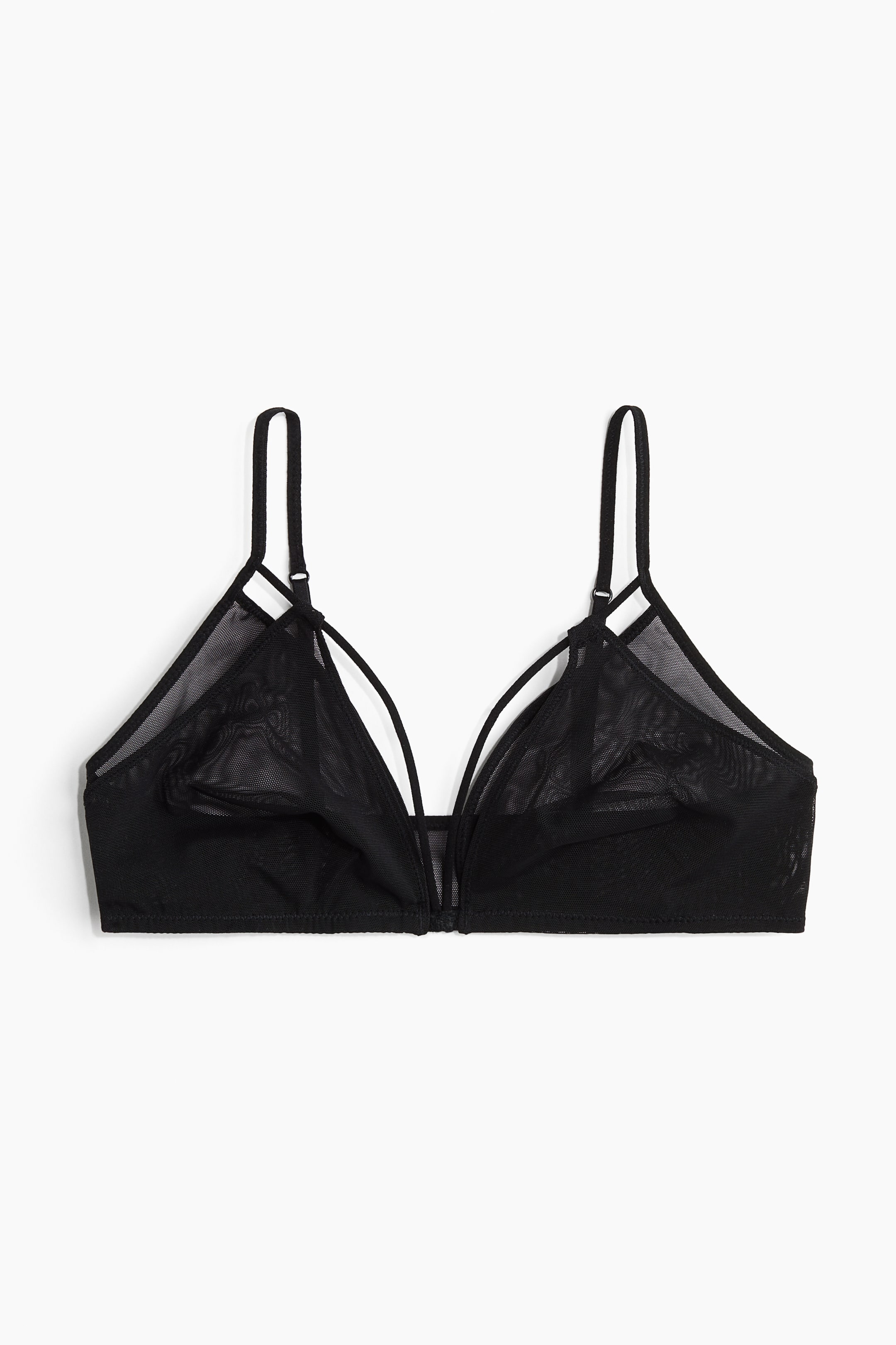 Non-padded mesh soft bra - Black - Ladies | H&M GB