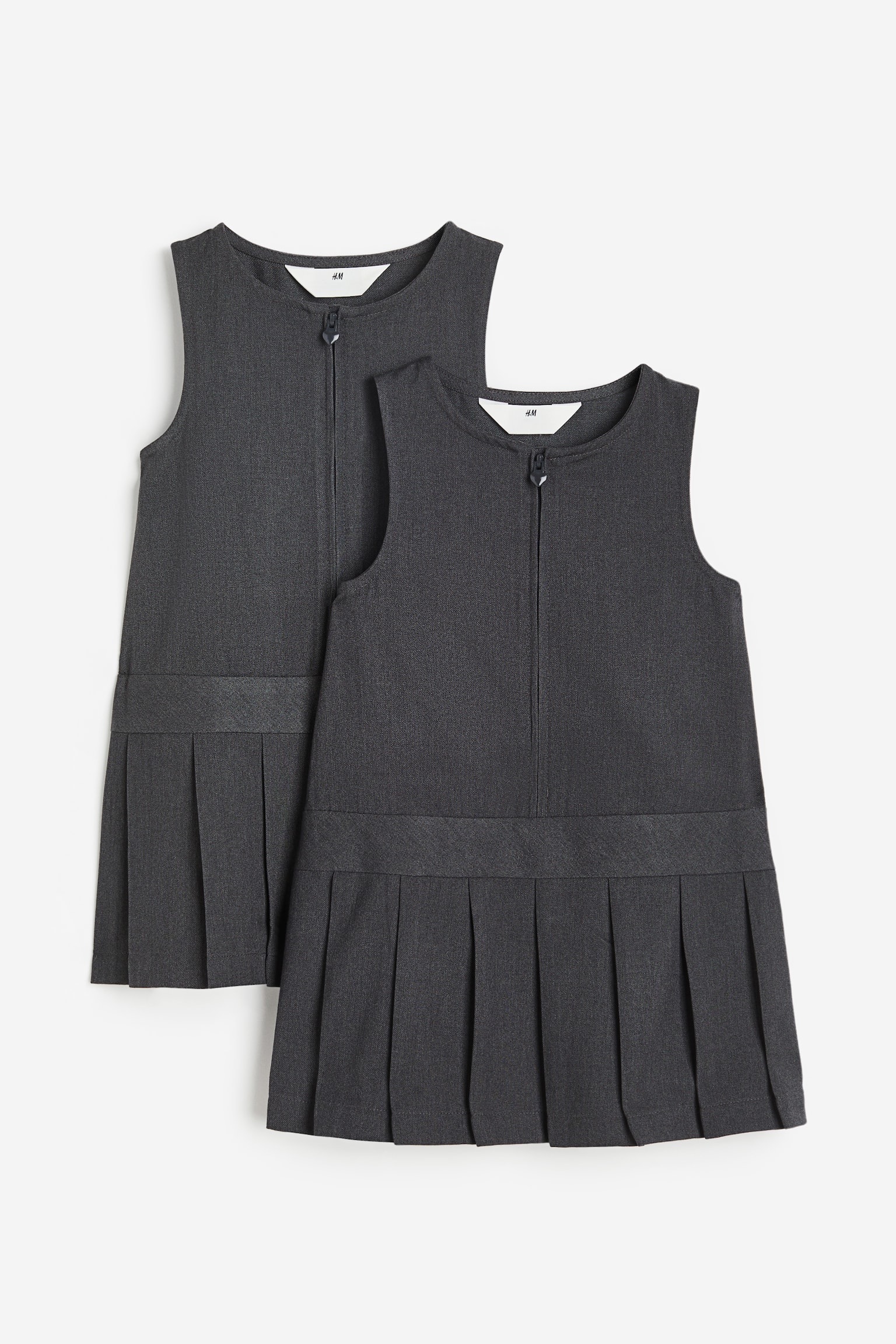 2-pack school dresses - Dark grey/Black/Navy blue - 2