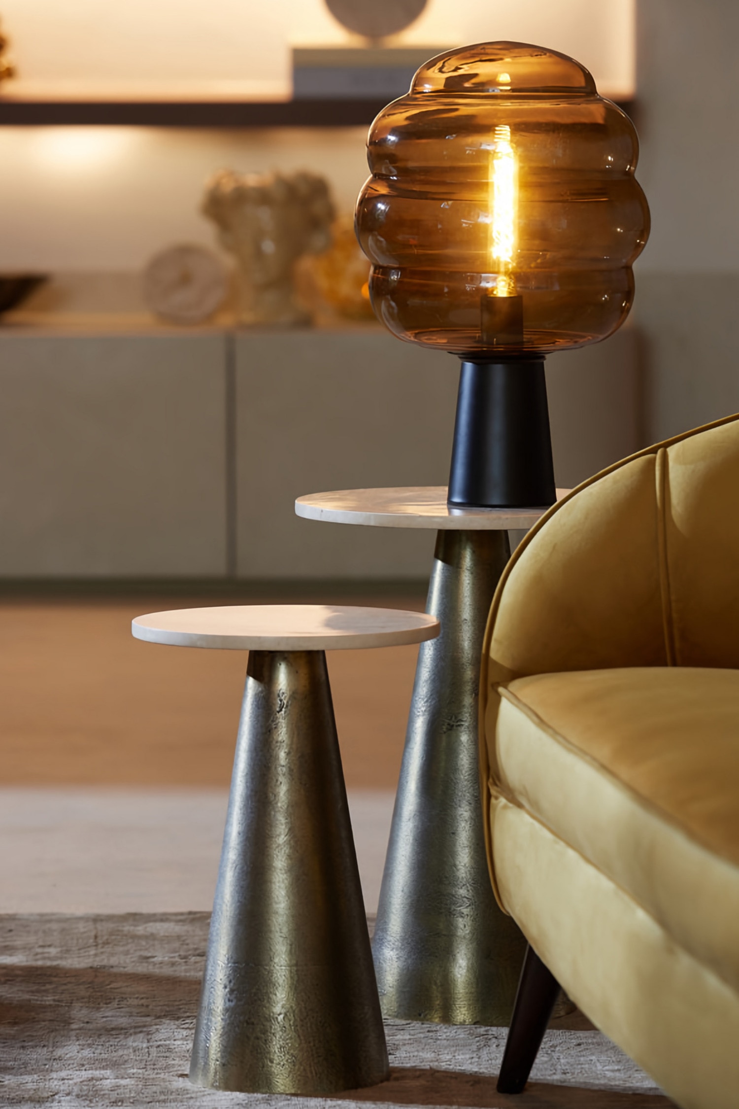 Ynez Side Table - Antique Bronze