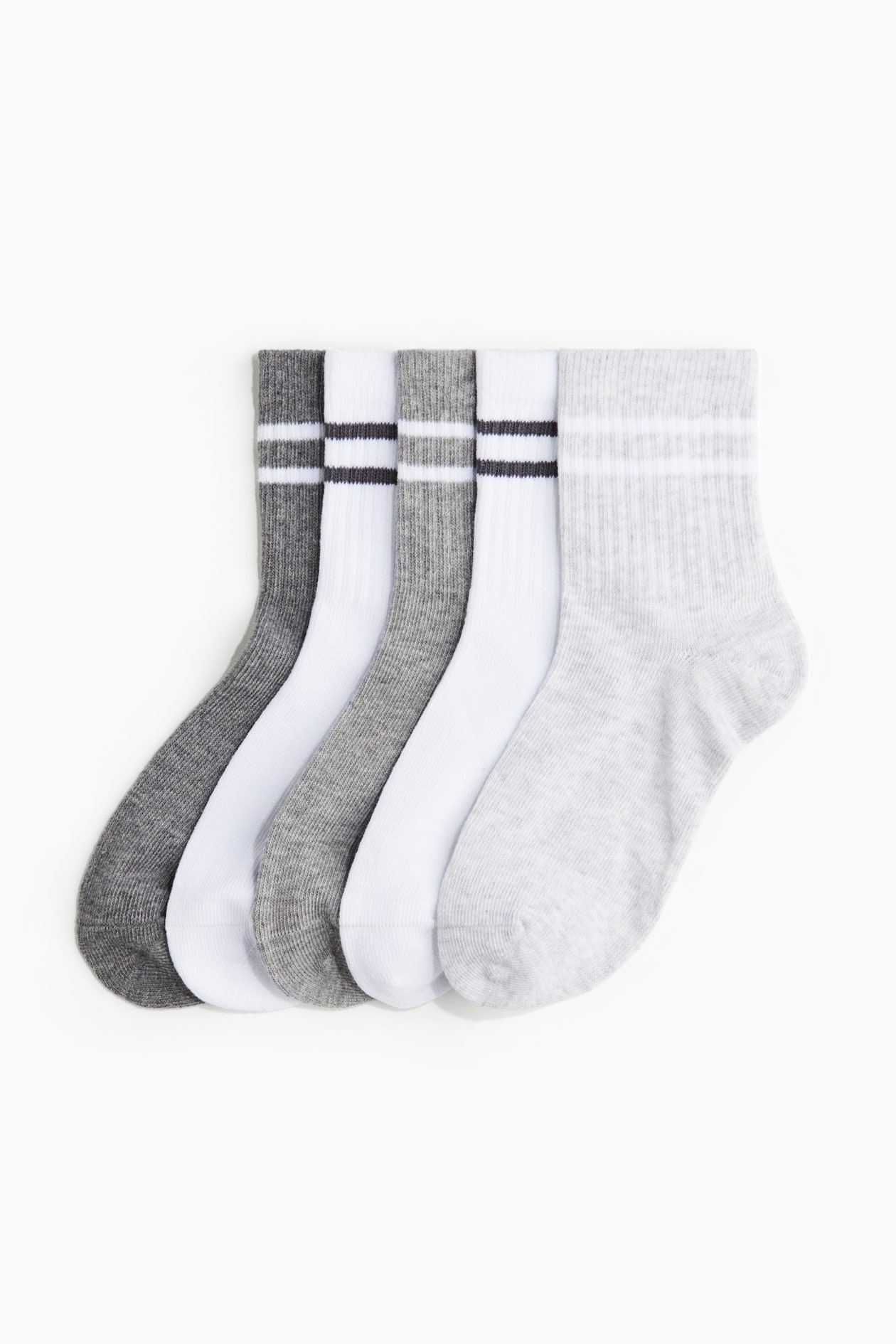 Lot De 5 Paires De Chaussettes De Sport DryMove™ - Gris Chiné/blanc