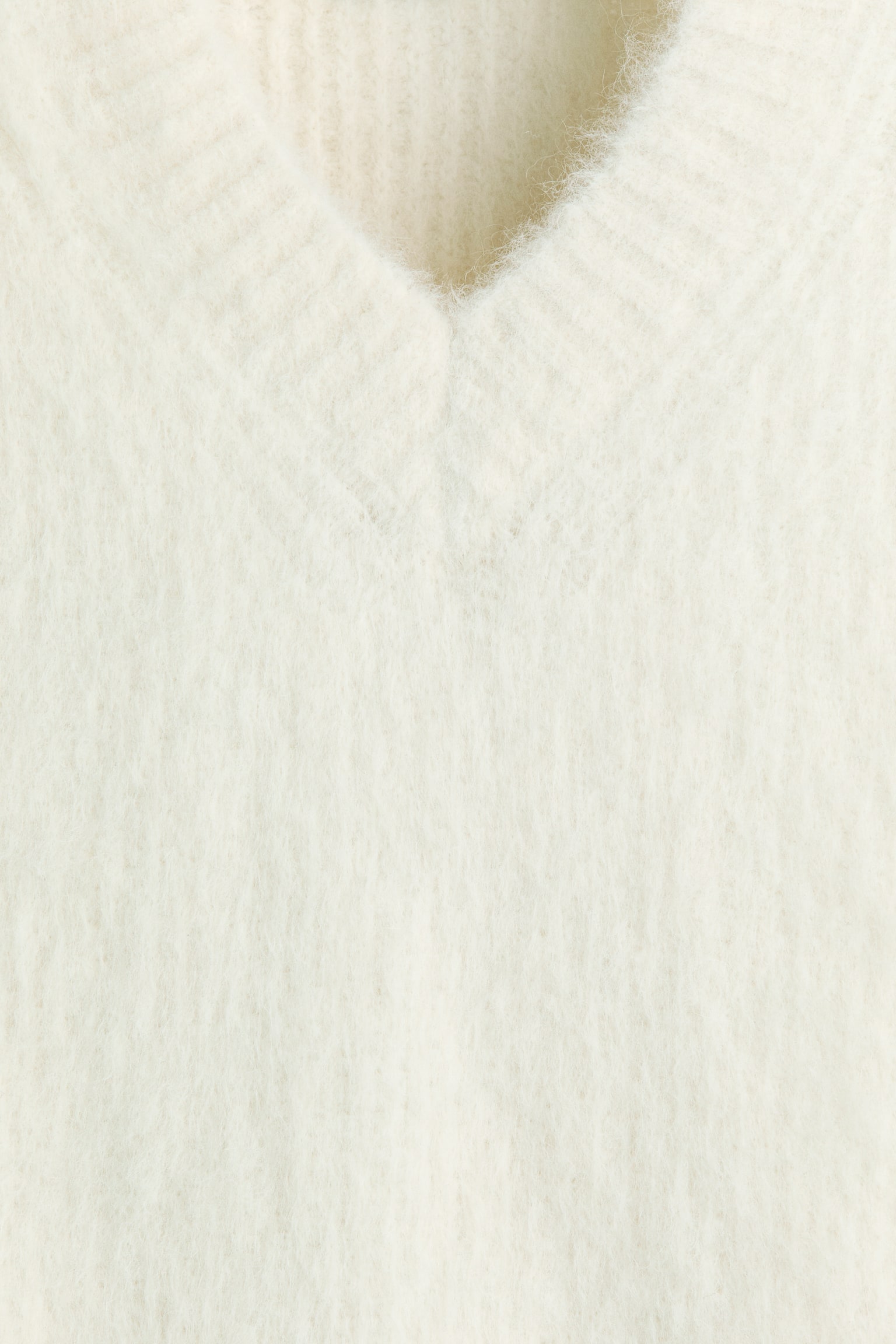 Loose Fit Alpaca-blend sweater vest - Krem - 6