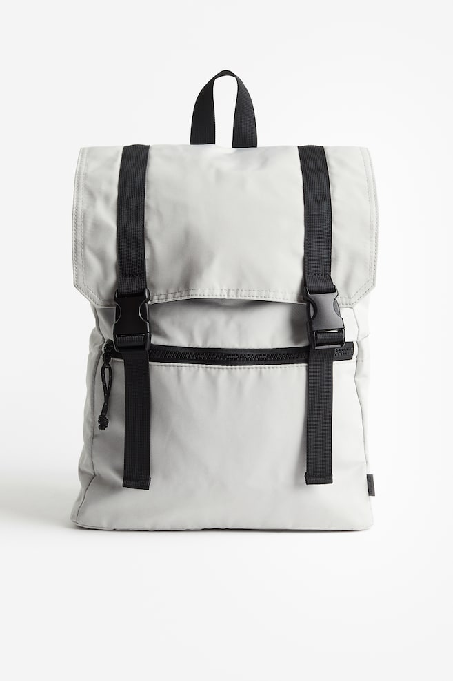 Water-repellent sports backpack - Light grey/Black - 1