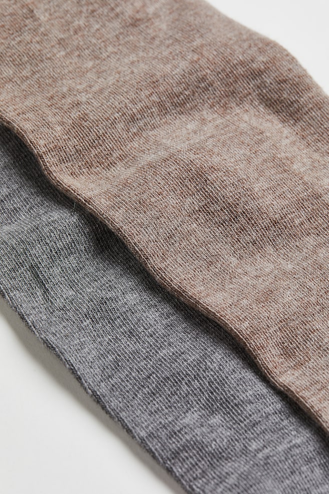 MAMA 2-pack fine-knit tights - Grey/Dark beige/Black - 2