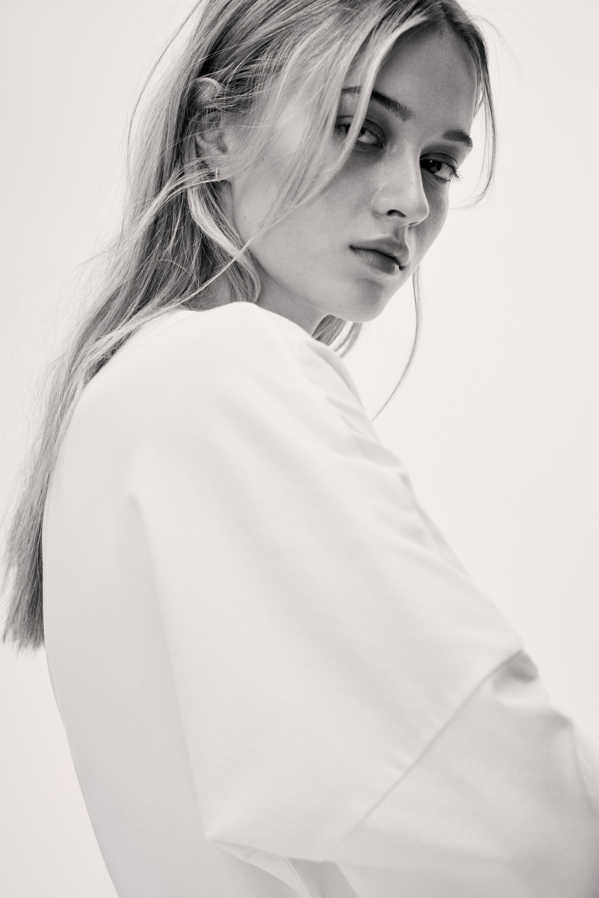 Maglia in cotone a maniche lunghe - Crema/Nero/Viola polvere/Marrone ruggine/Nero/Beige polvere chiaro