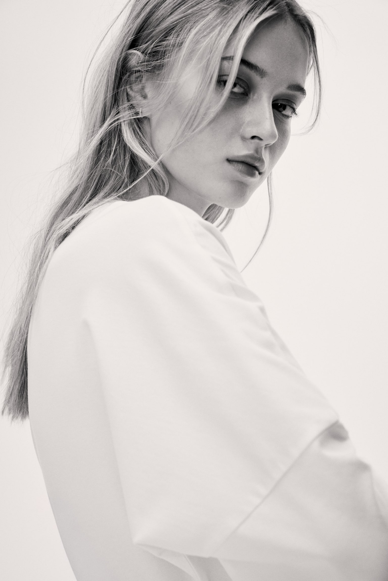 Haut à manches longues en coton - Crème/Violet ancien/Noir/Brun rouille - 2