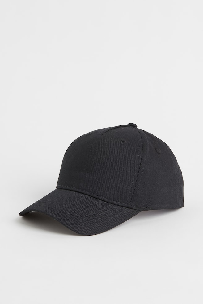 Cotton twill cap - Black