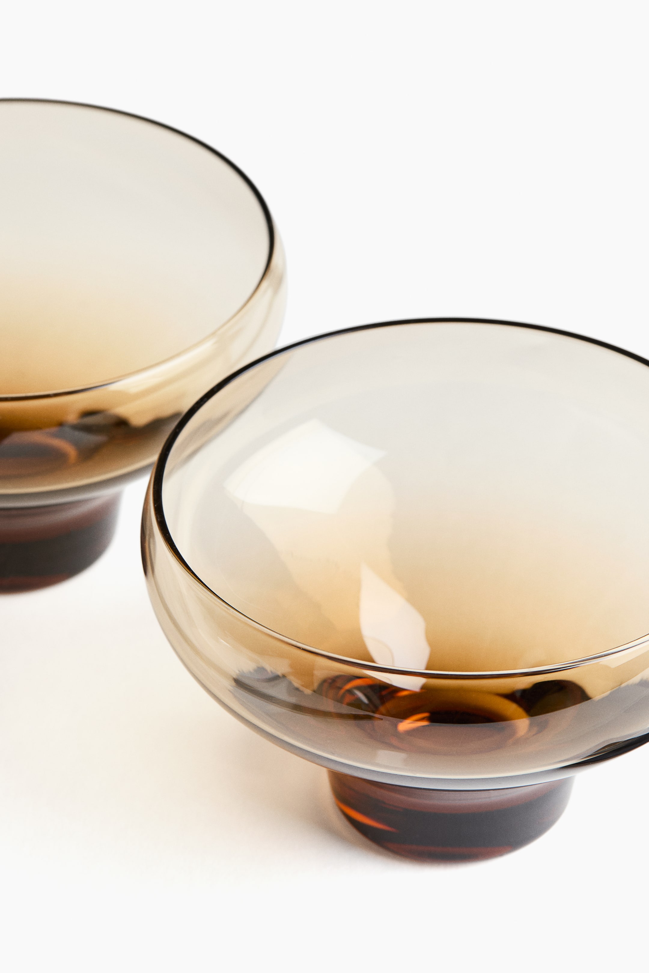 2-Pack Mouth-Blown Glass Bowls