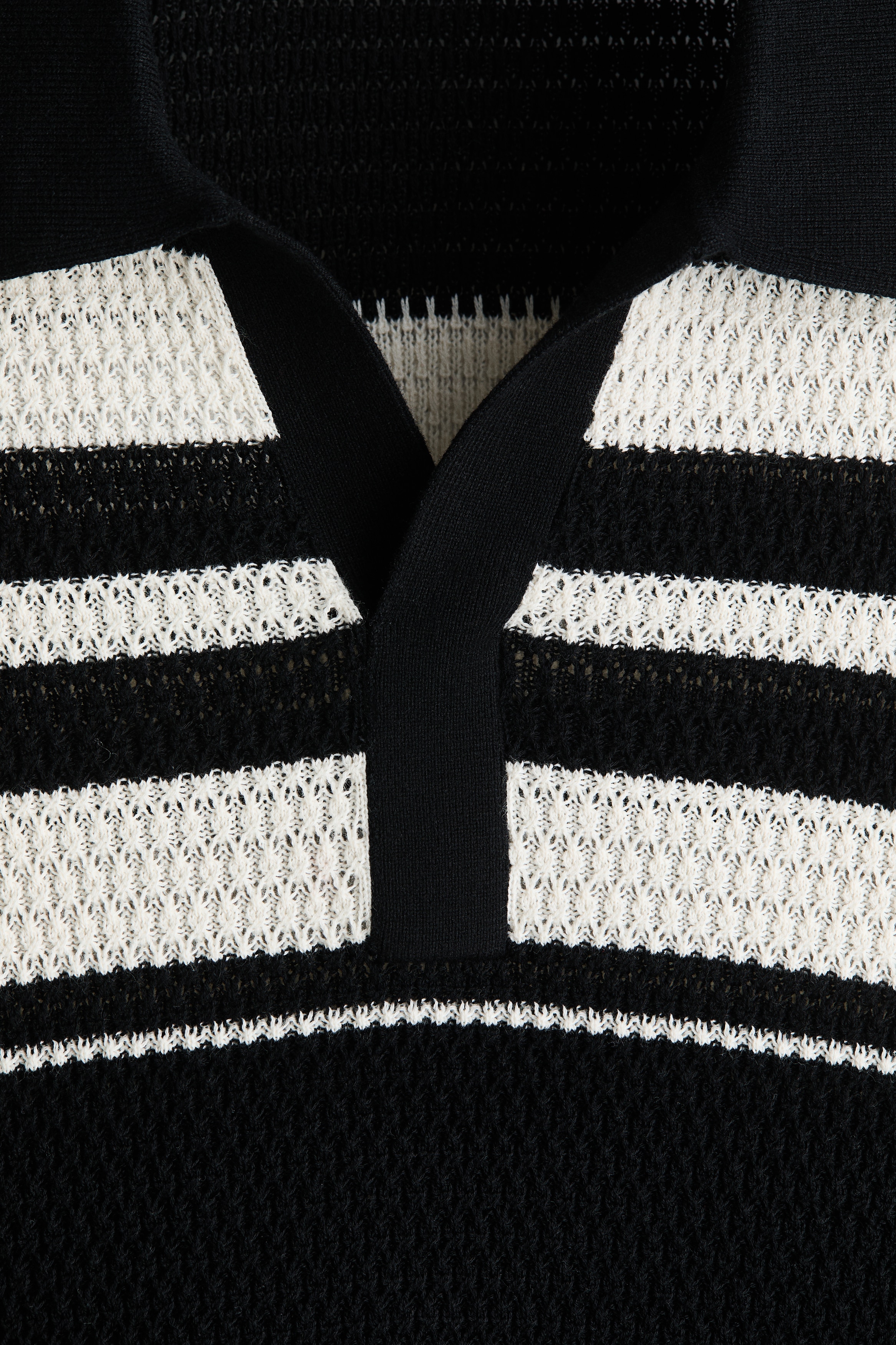 Regular Fit Pointelle-knit polo shirt