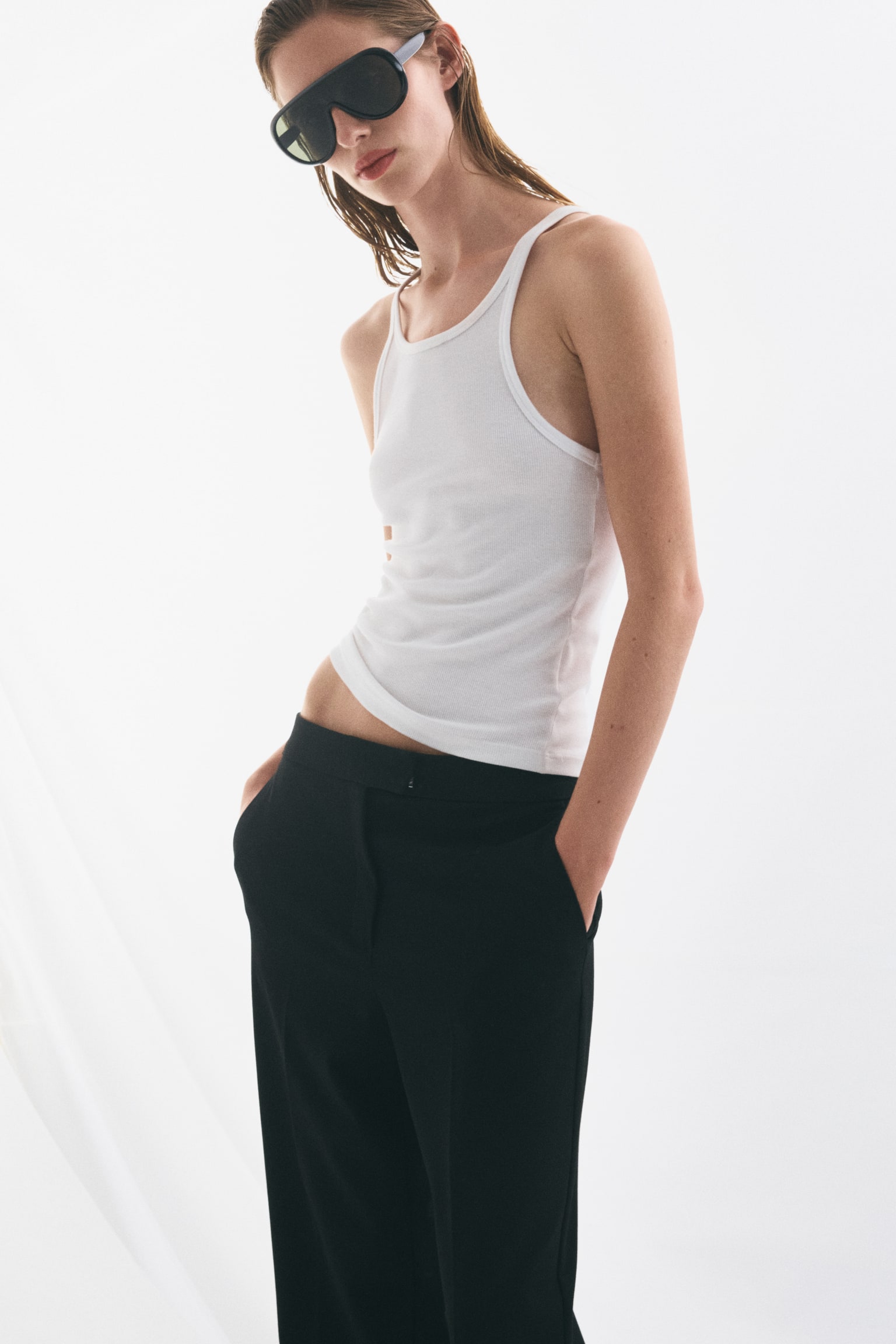 Женские брюки H&M Bootcut, цвет: Чёрный — фото 4