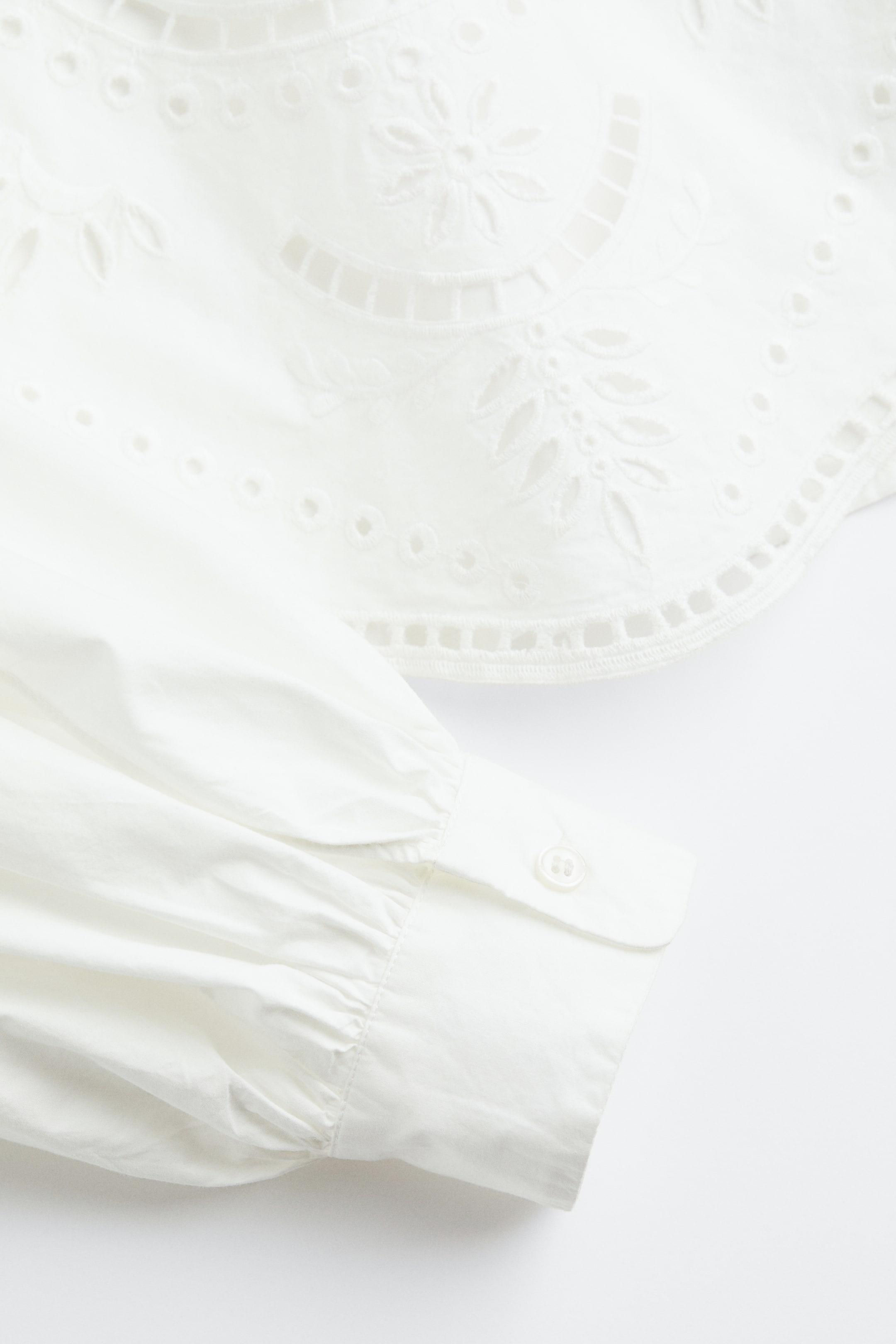 Eyelet Embroidered Blouse - White - Ladies | H&M US