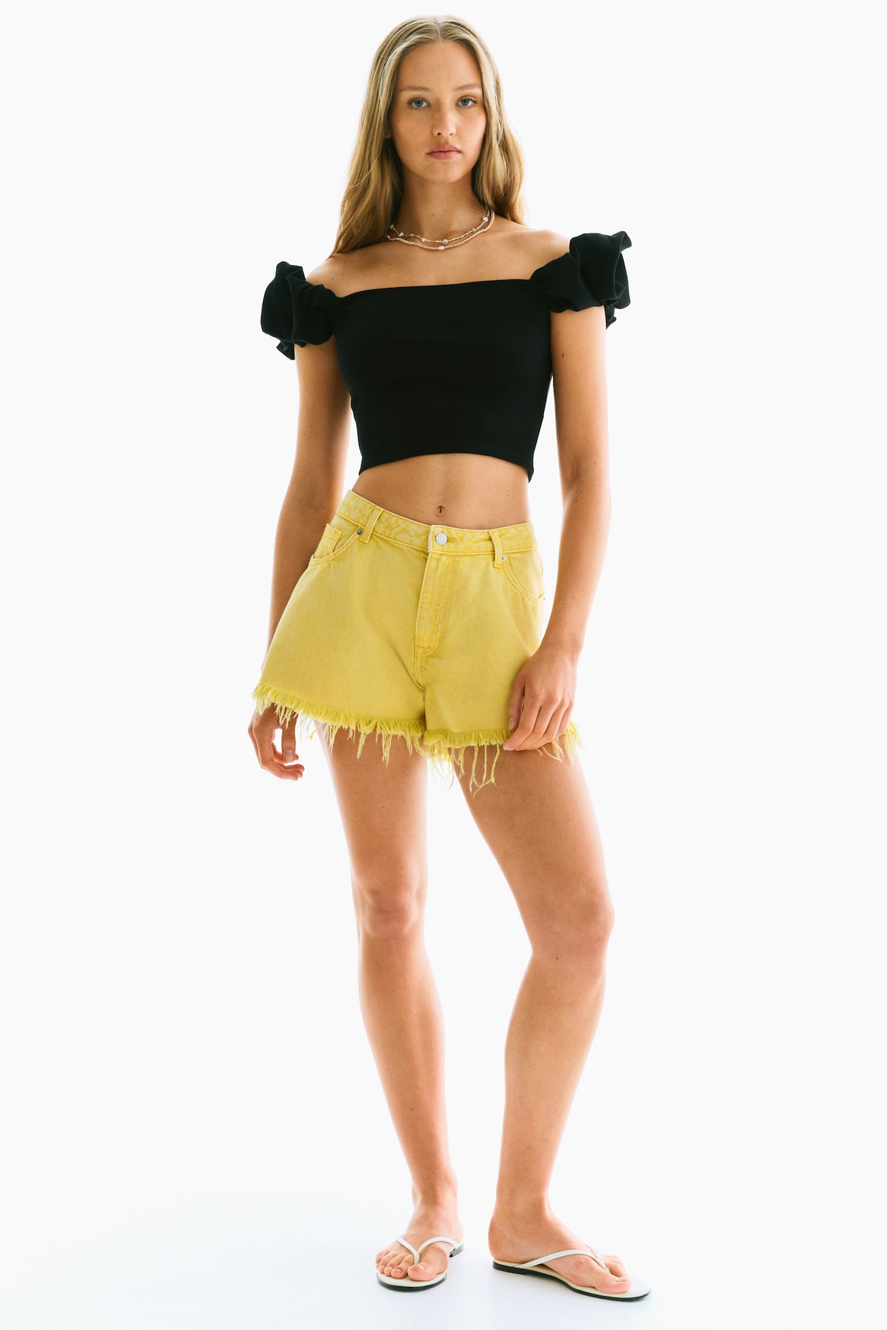 Puff-Sleeved Off-the-Shoulder Top - image 4