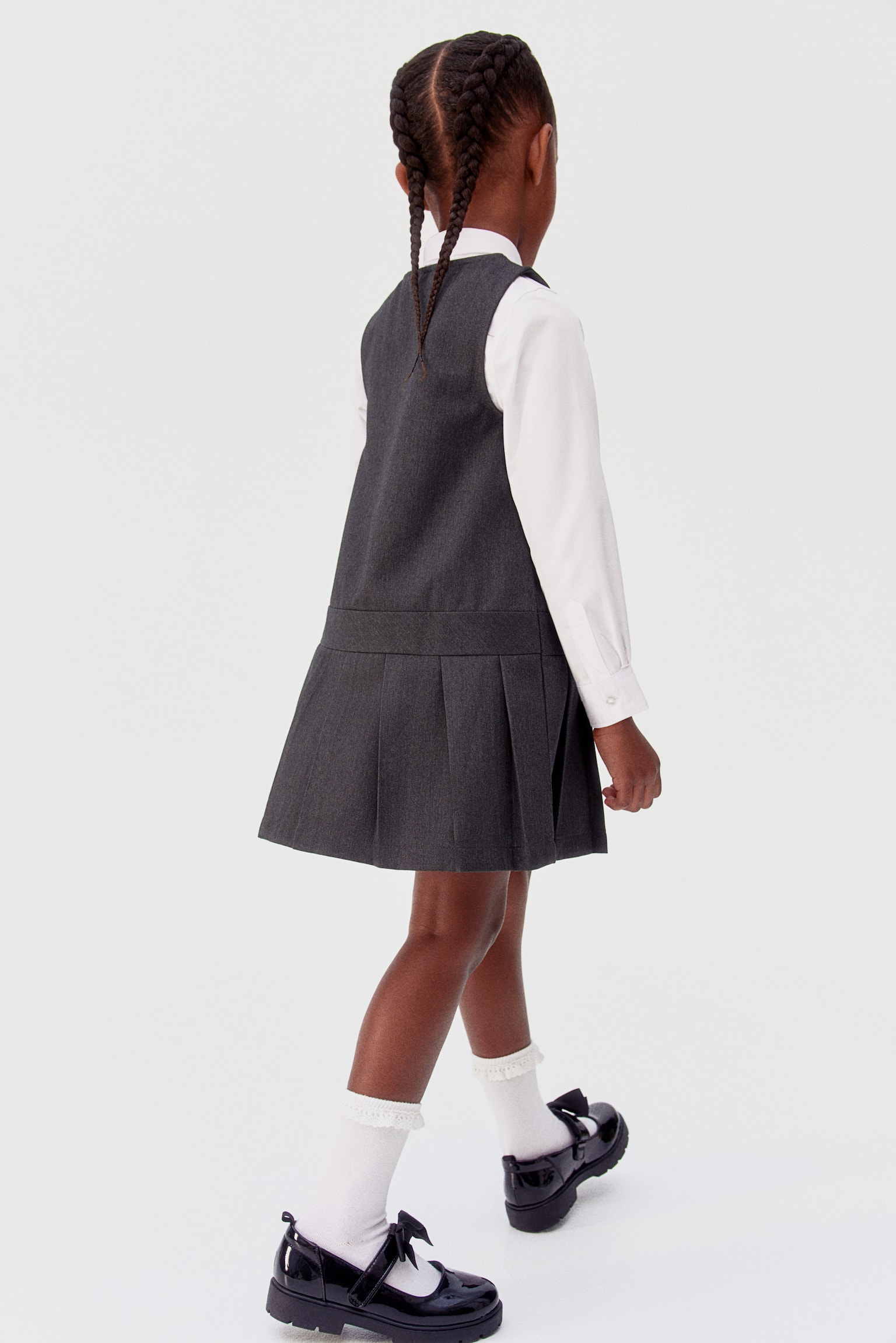 2-pack school dresses - Dark grey/Black/Navy blue - 6