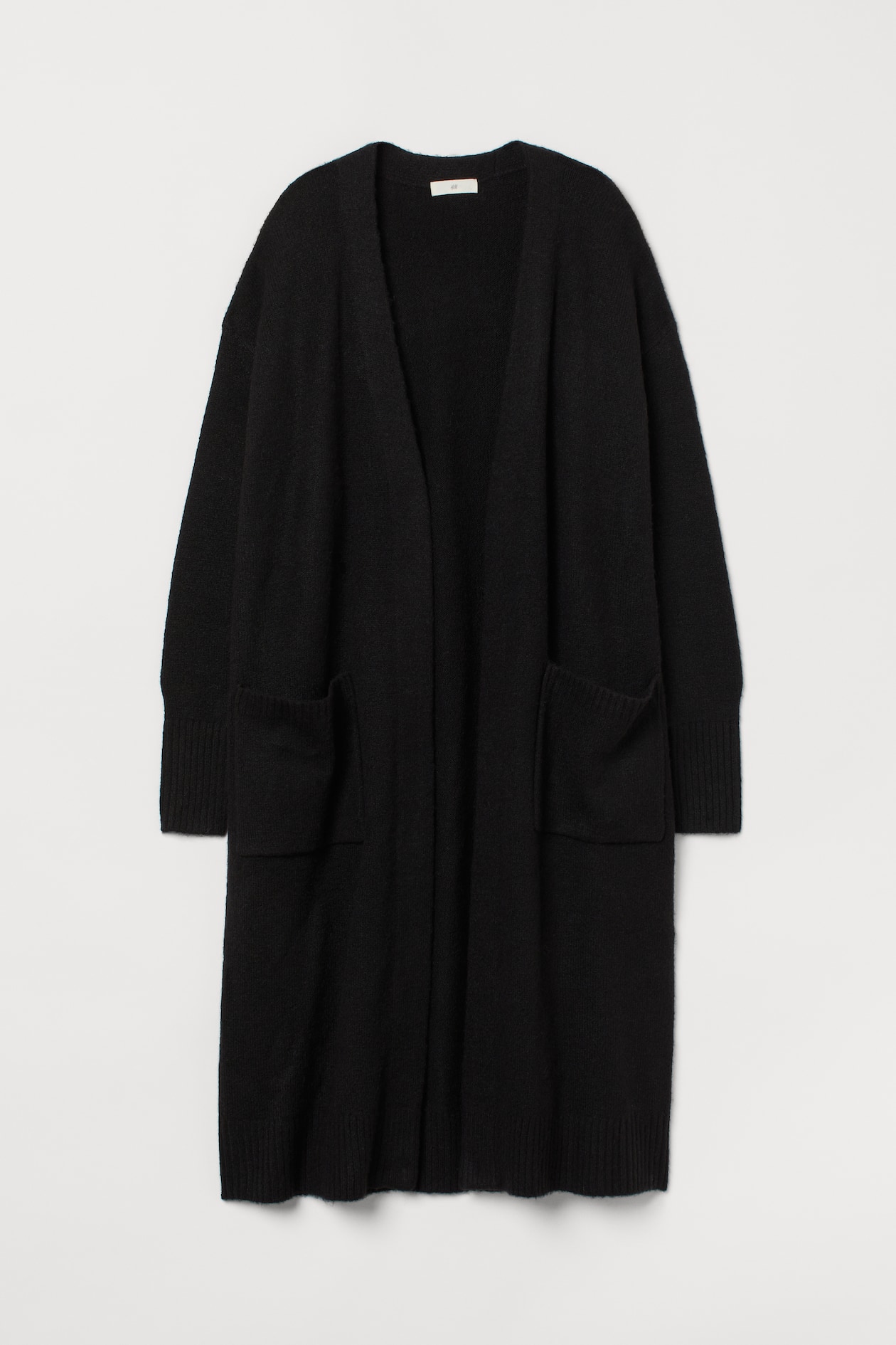 Long cardigan - Long sleeve - Long - Black - Ladies | H&M GB