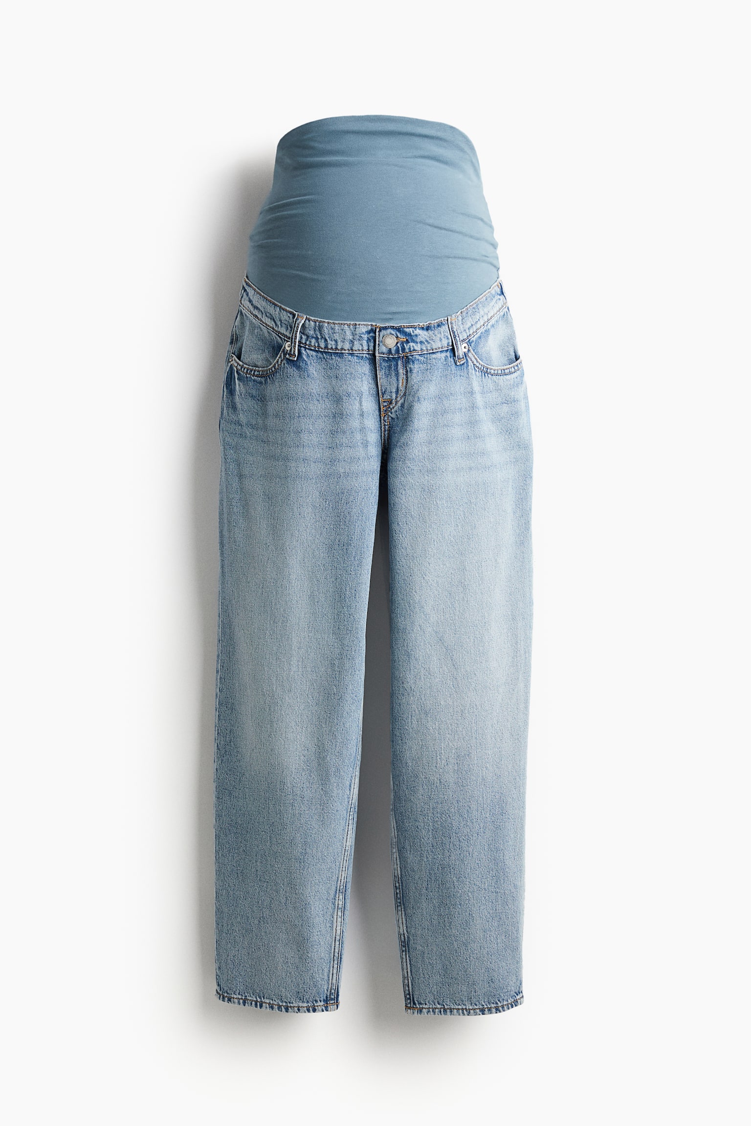 MAMA Mom Loose Ankle Jeans - Light denim blue/Denim blue - 2