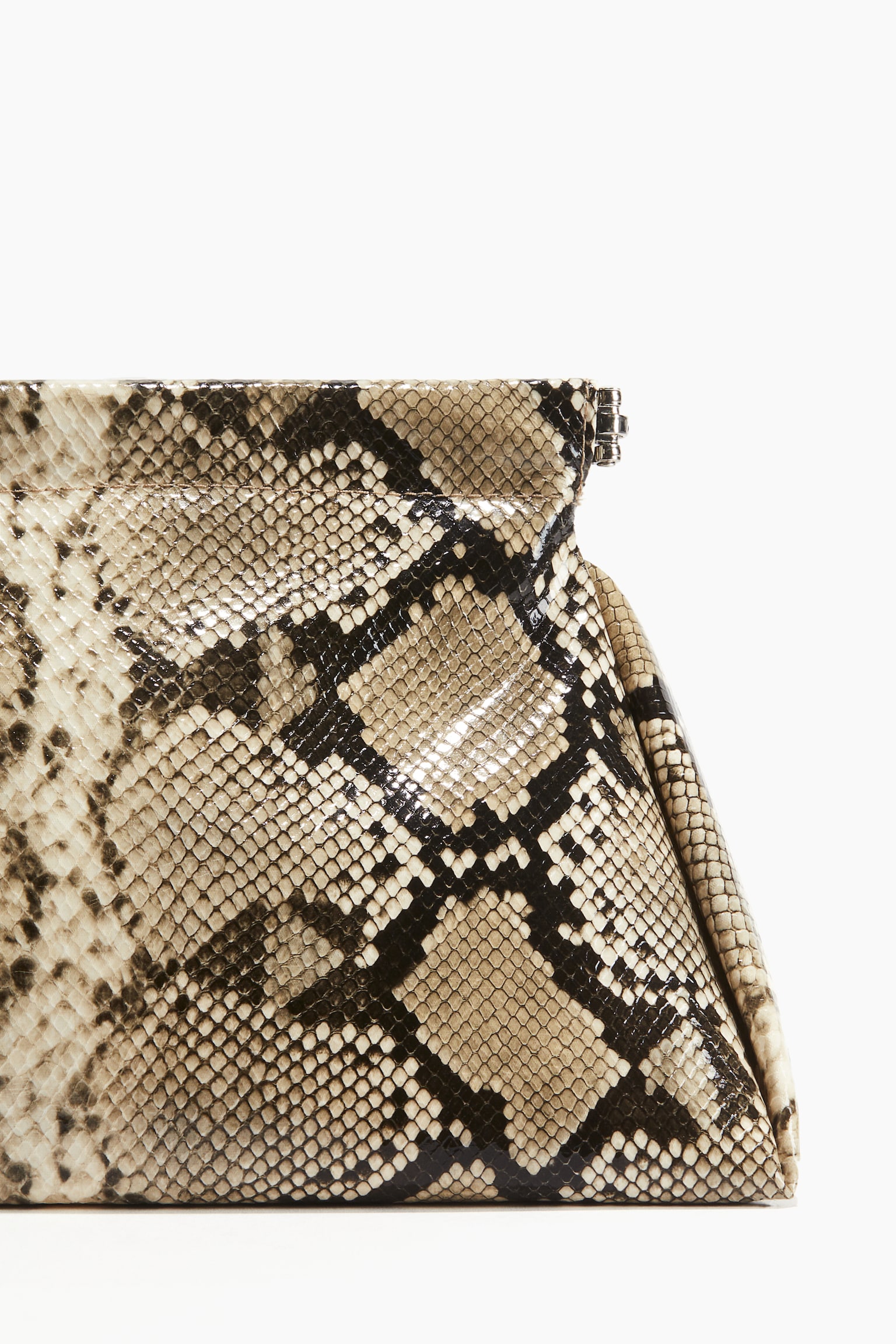 Patterned clutch - Beige/Snakeskin-patterned - 6