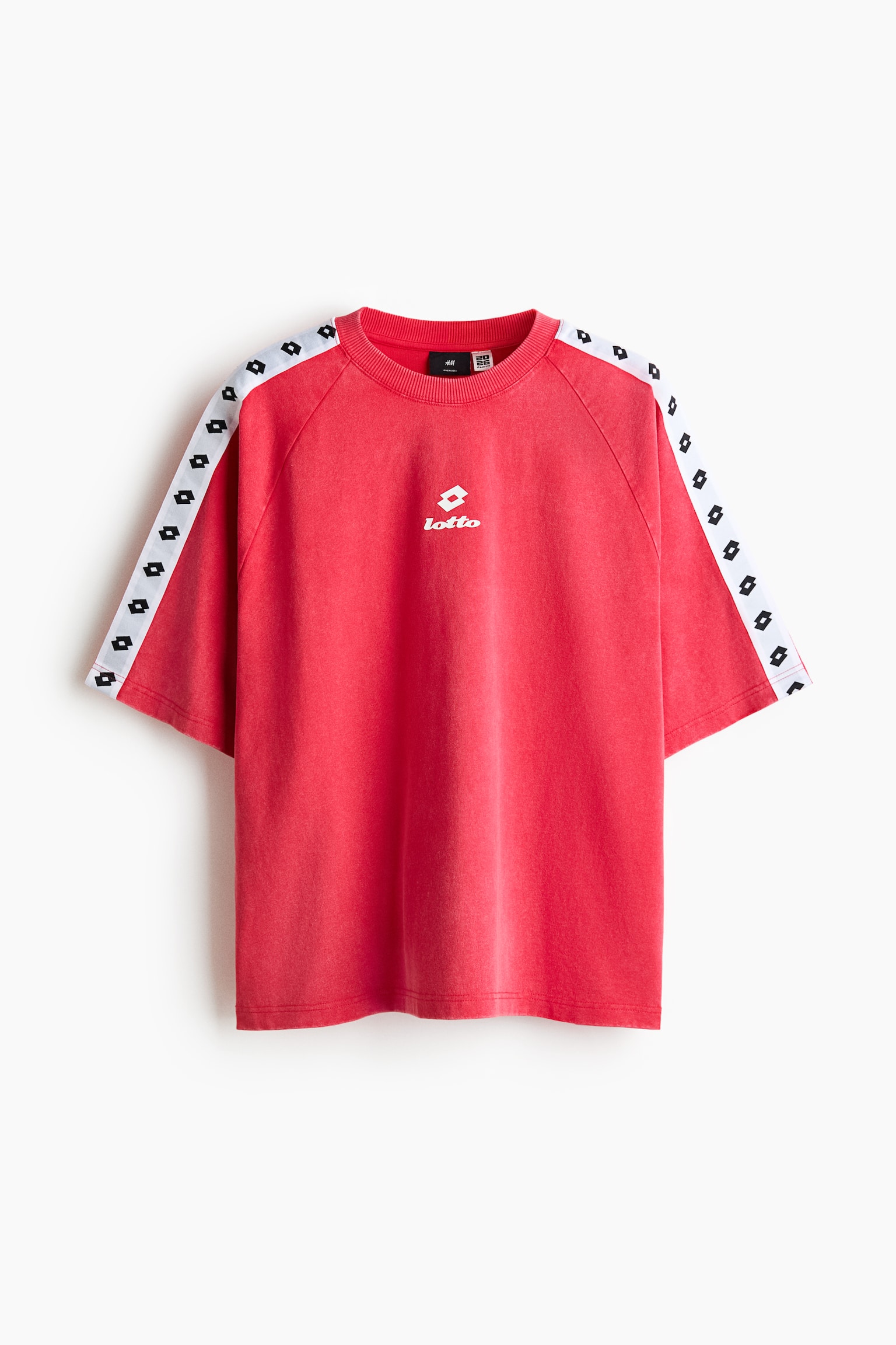 Oversized Cotton T-Shirt - Red/Lotto/Black/Lotto/White/Lotto/Light blue/Lotto - 1