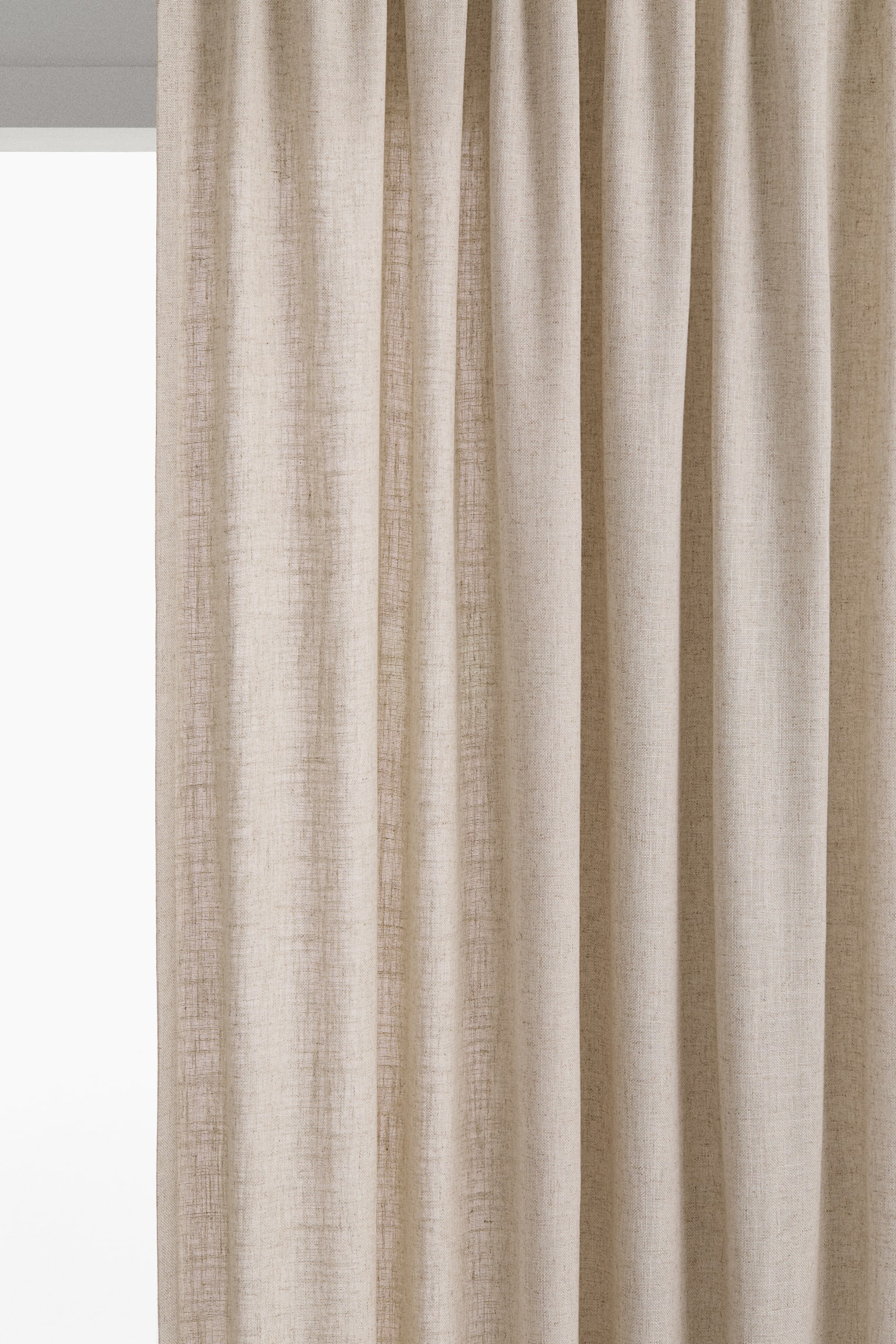 2-pack linen-blend curtain lengths - Beige - 2
