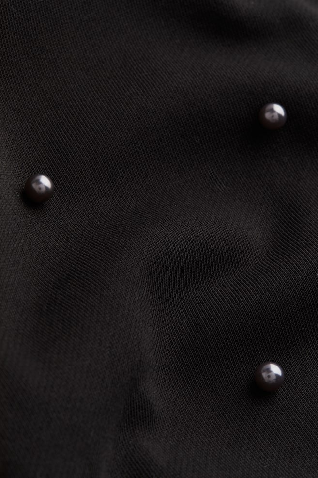 Sweatshirt mit Perlenstickereien - Schwarz/Perlen - 3