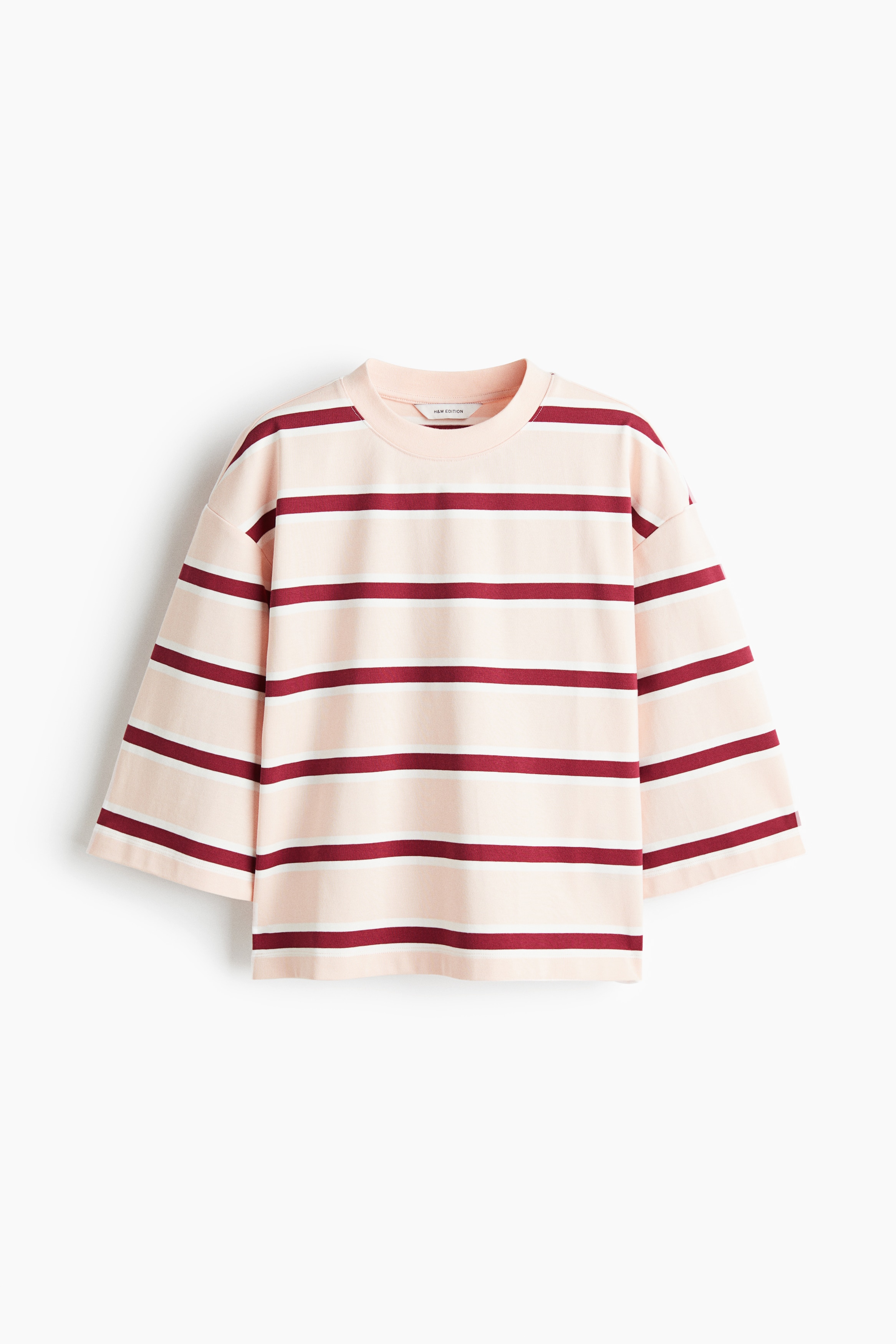 Loose Fit Cotton Top - Powder pink/Stripe/Navy blue/Stripe/White/Black stripe