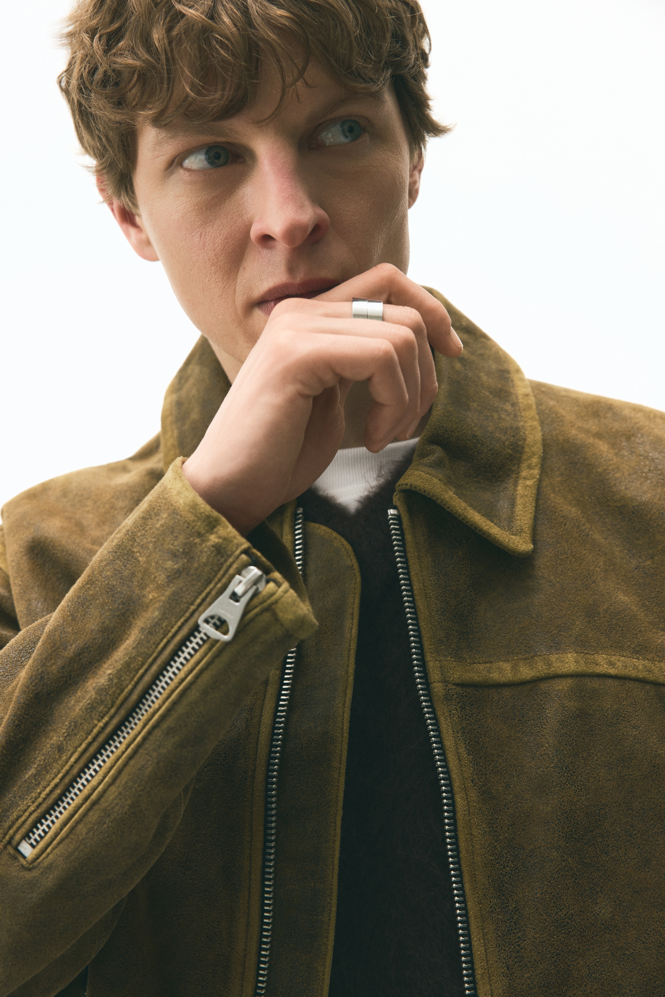 Na+H hmライダース H&M ナイロン バイカラー ライダース ジャケット - メルカリ