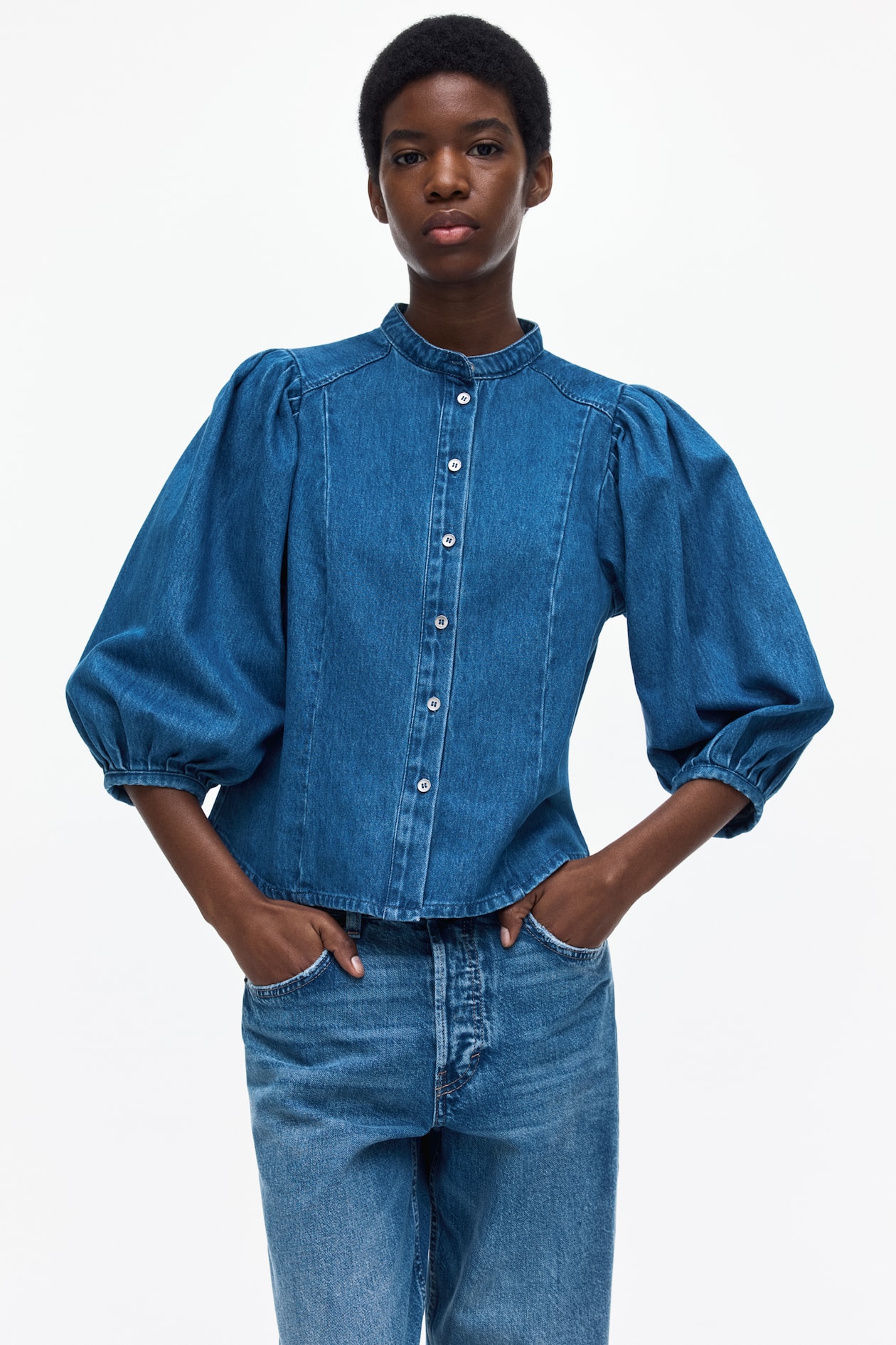 Denim Blouse - image 2