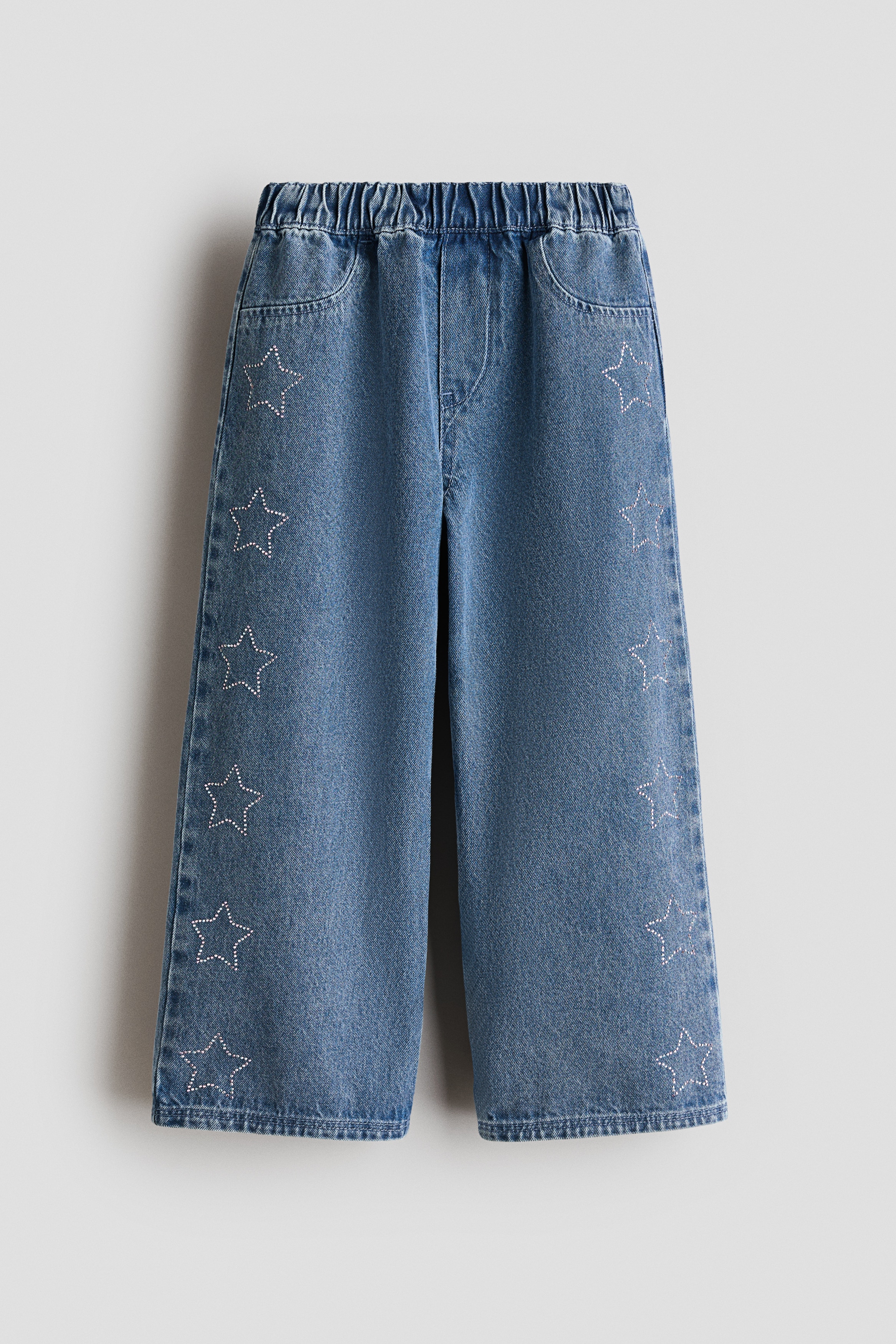 Straight-leg denim joggers - デニムブルー/スター