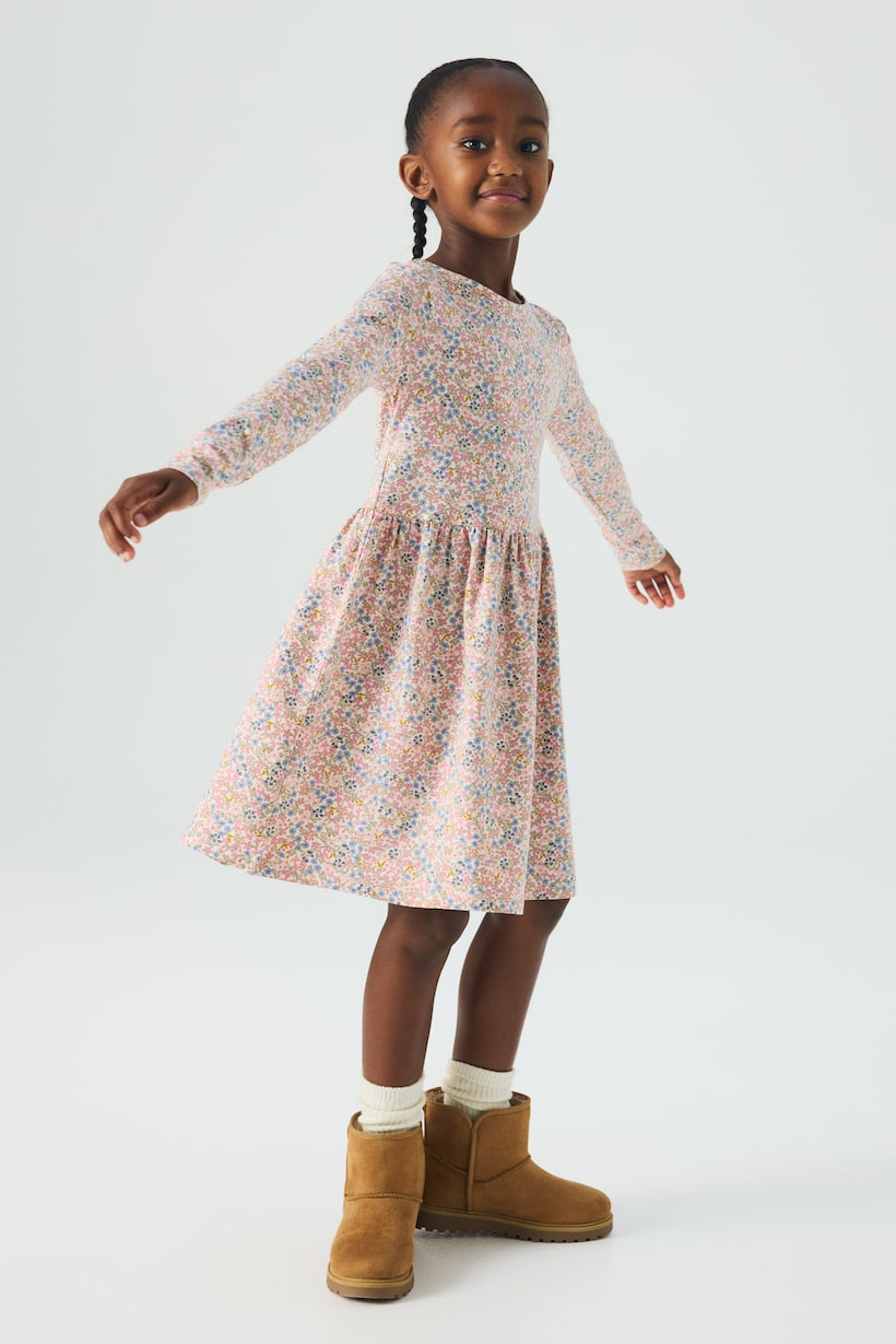 Vestido Ropa Infantil H&m Vestido Sudadera Beige/Estampado De