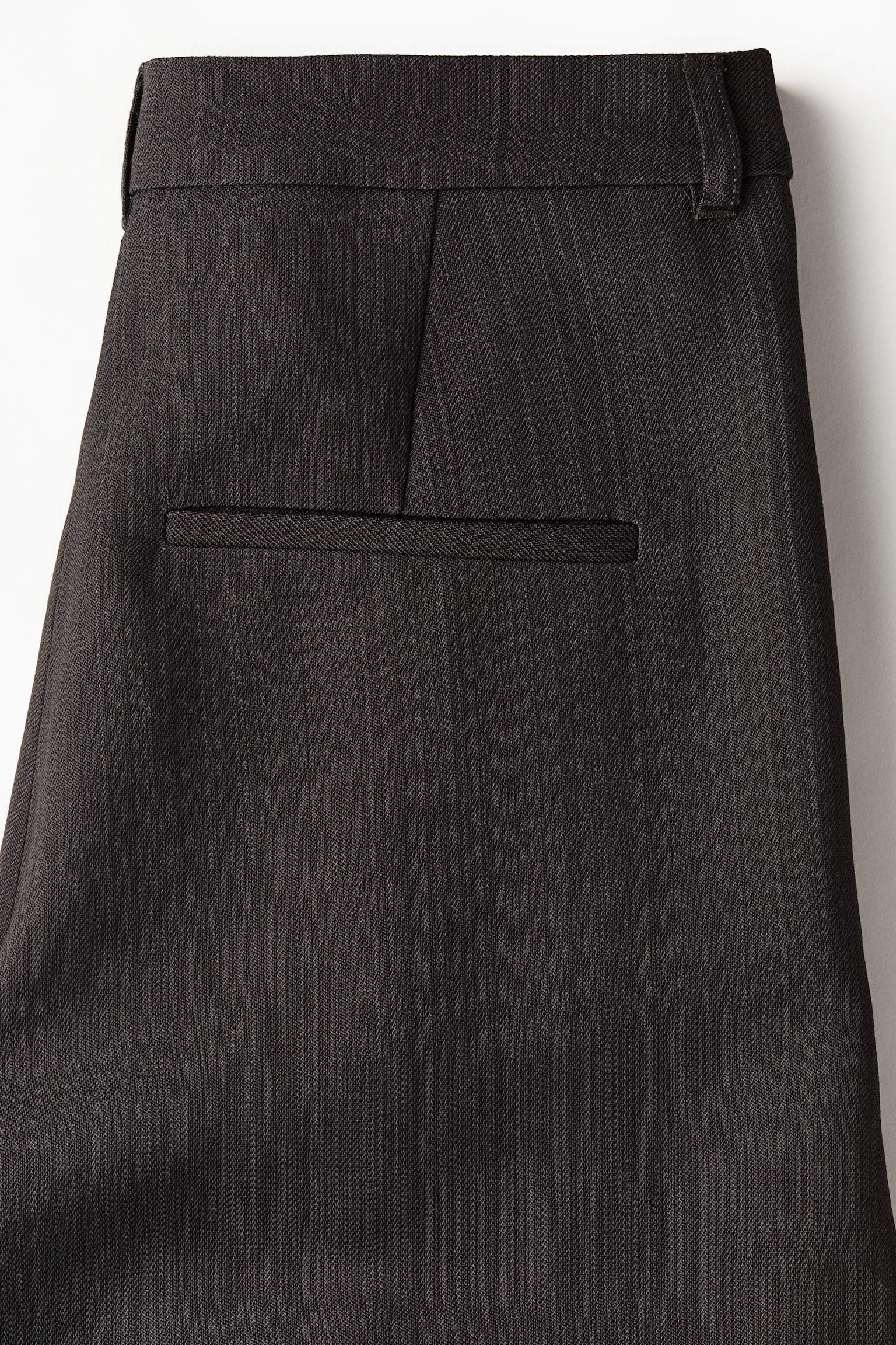 Tailored wool-blend trousers - Dark grey/Black - 6