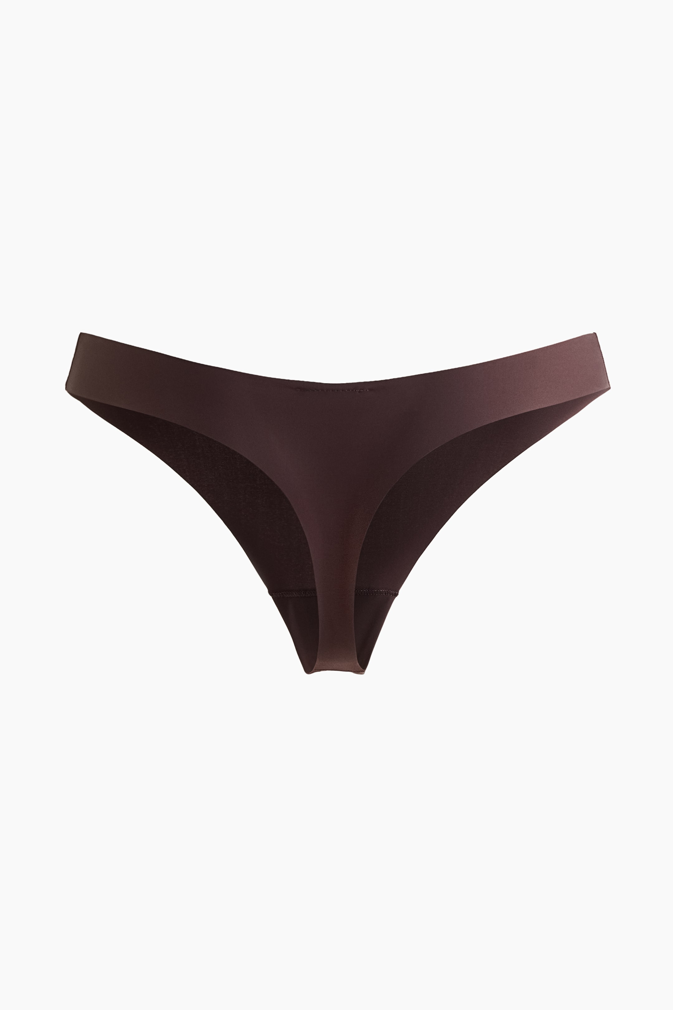 Women's Dark brown/White/Dusty pink 3-pack invisible thong briefs | H&M GB