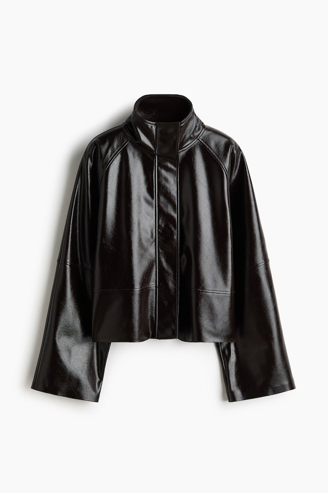 Jacke mit Coating - Dunkelbraun - 1