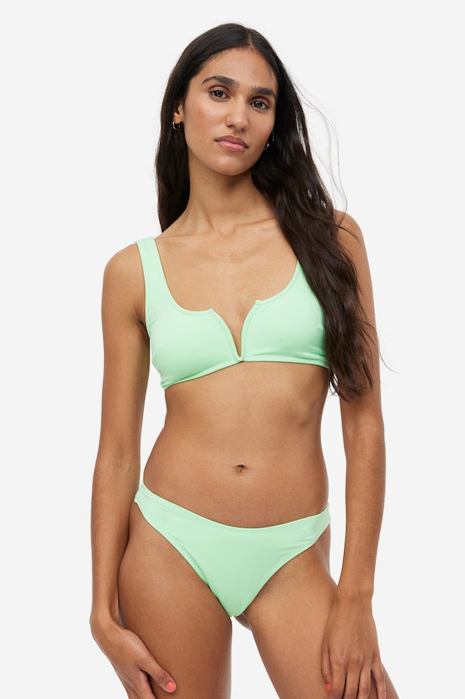 Padded bikini top - Light green/Turquoise - 4