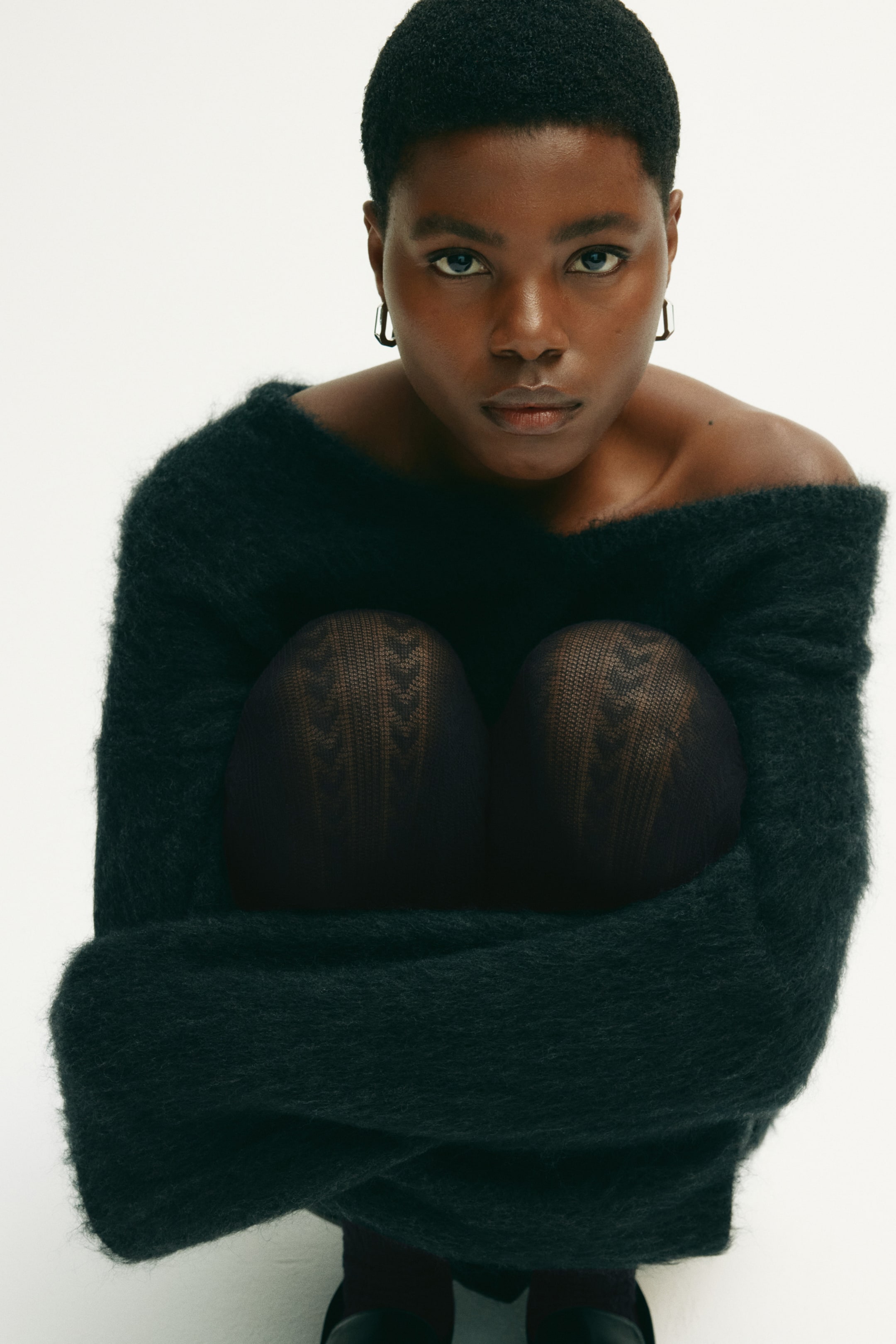 View larger image: Cable-knit tights - Black - Ladies | H&M GB 3