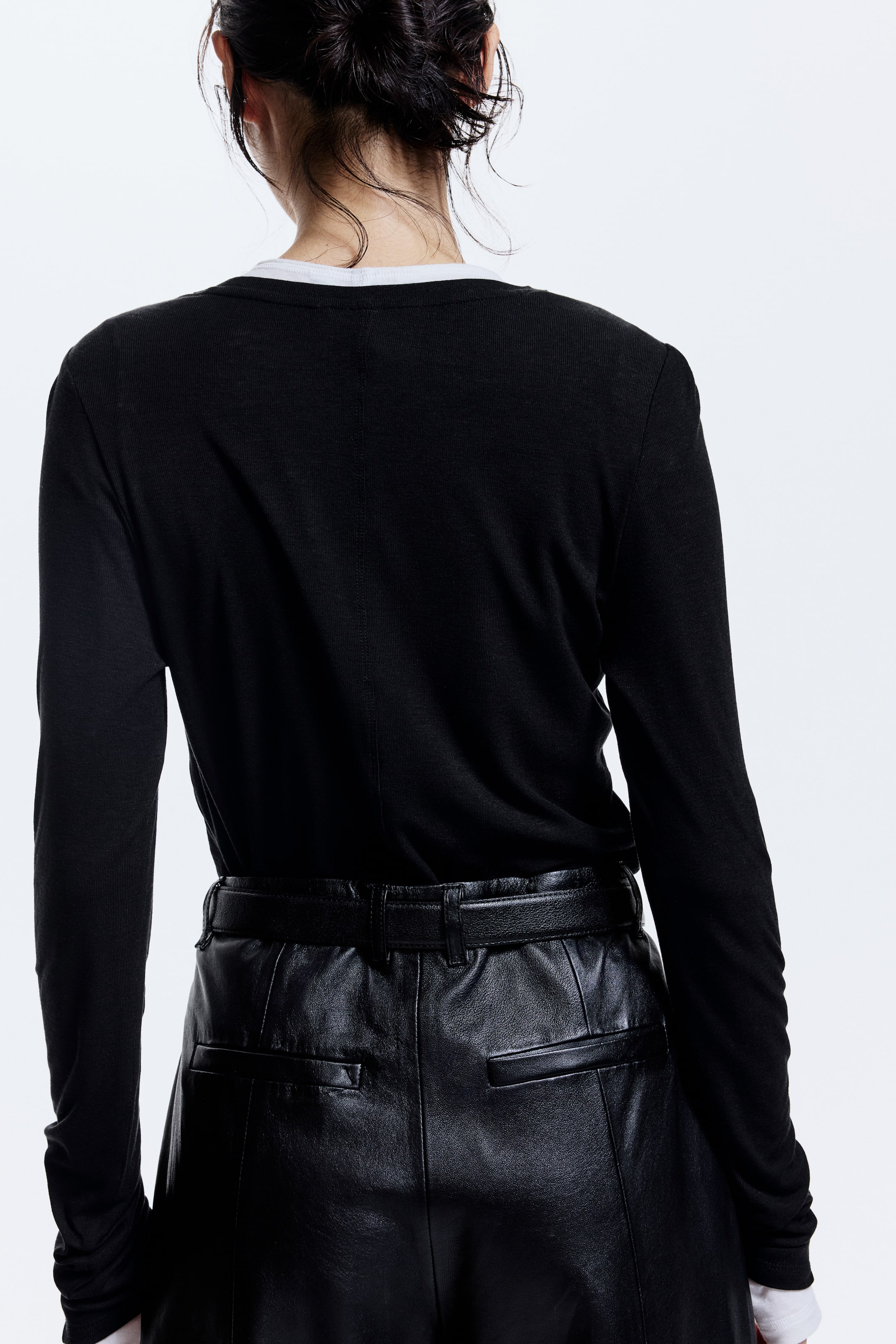 View larger image: Wool-blend top - Black - Ladies | H&M IE 4