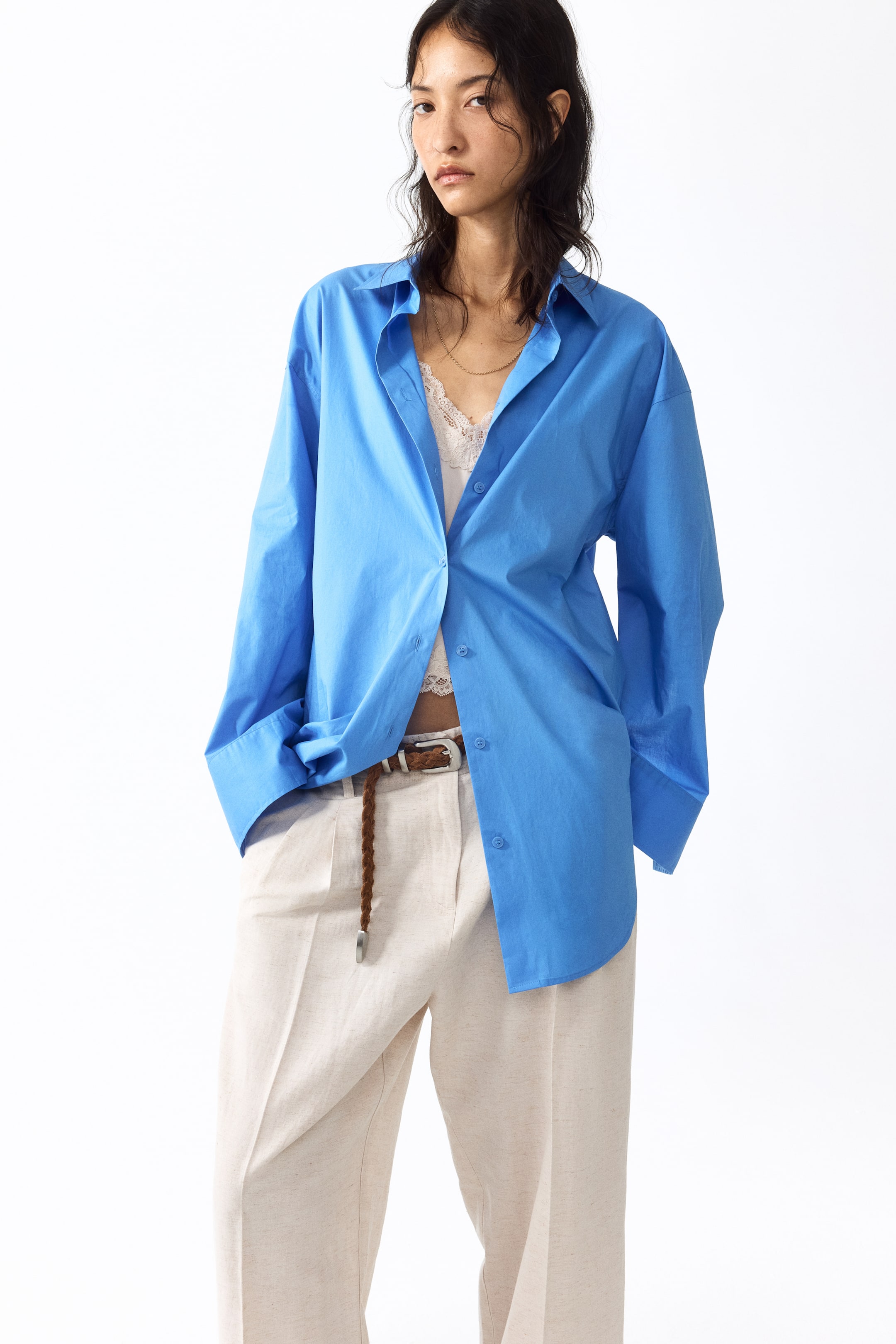 Tapered Linen-Blend Pants