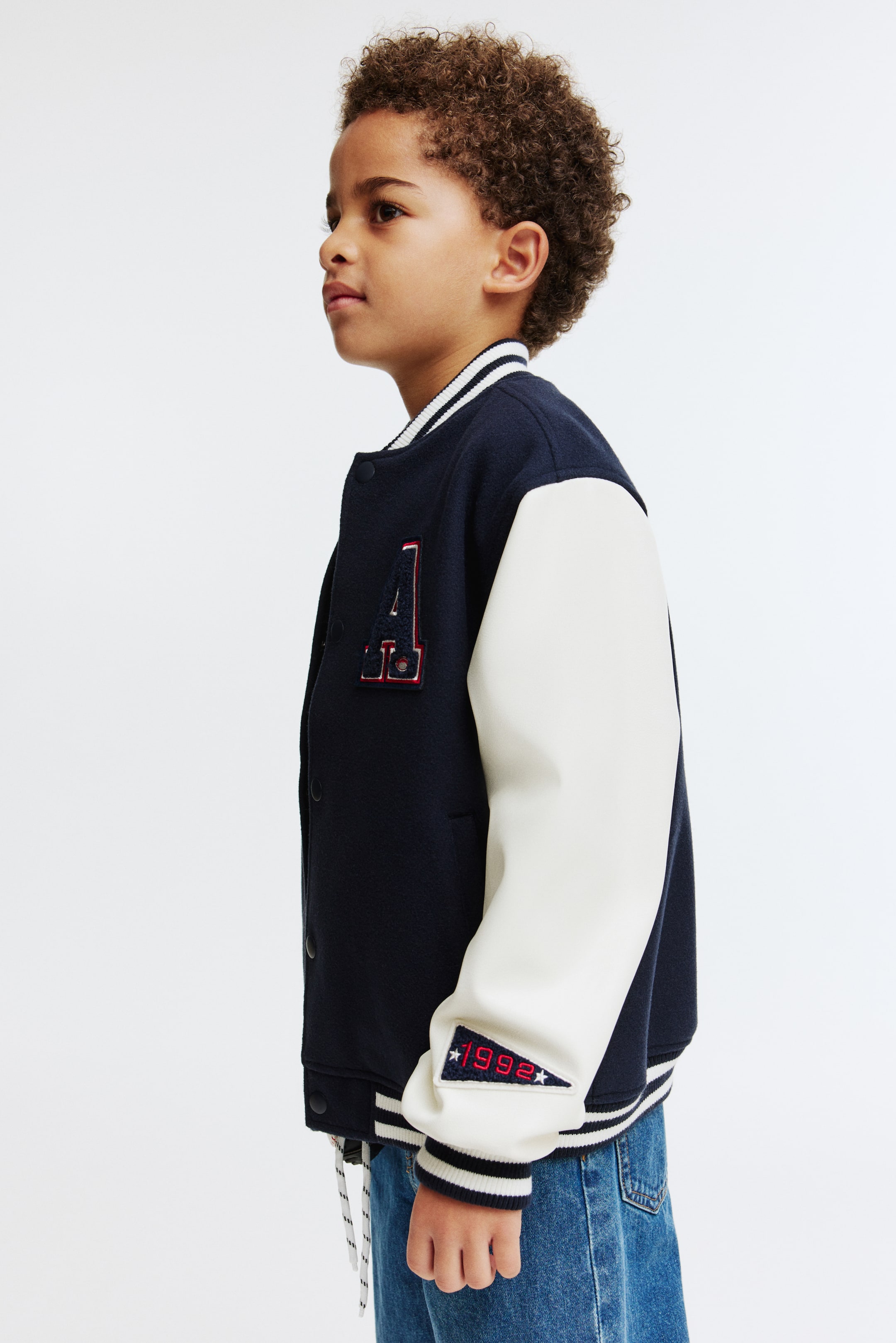 Ampliar la imagen: Chamarra de baseball con diseño - Azul marino/New York City - Kids | H&M MX 2