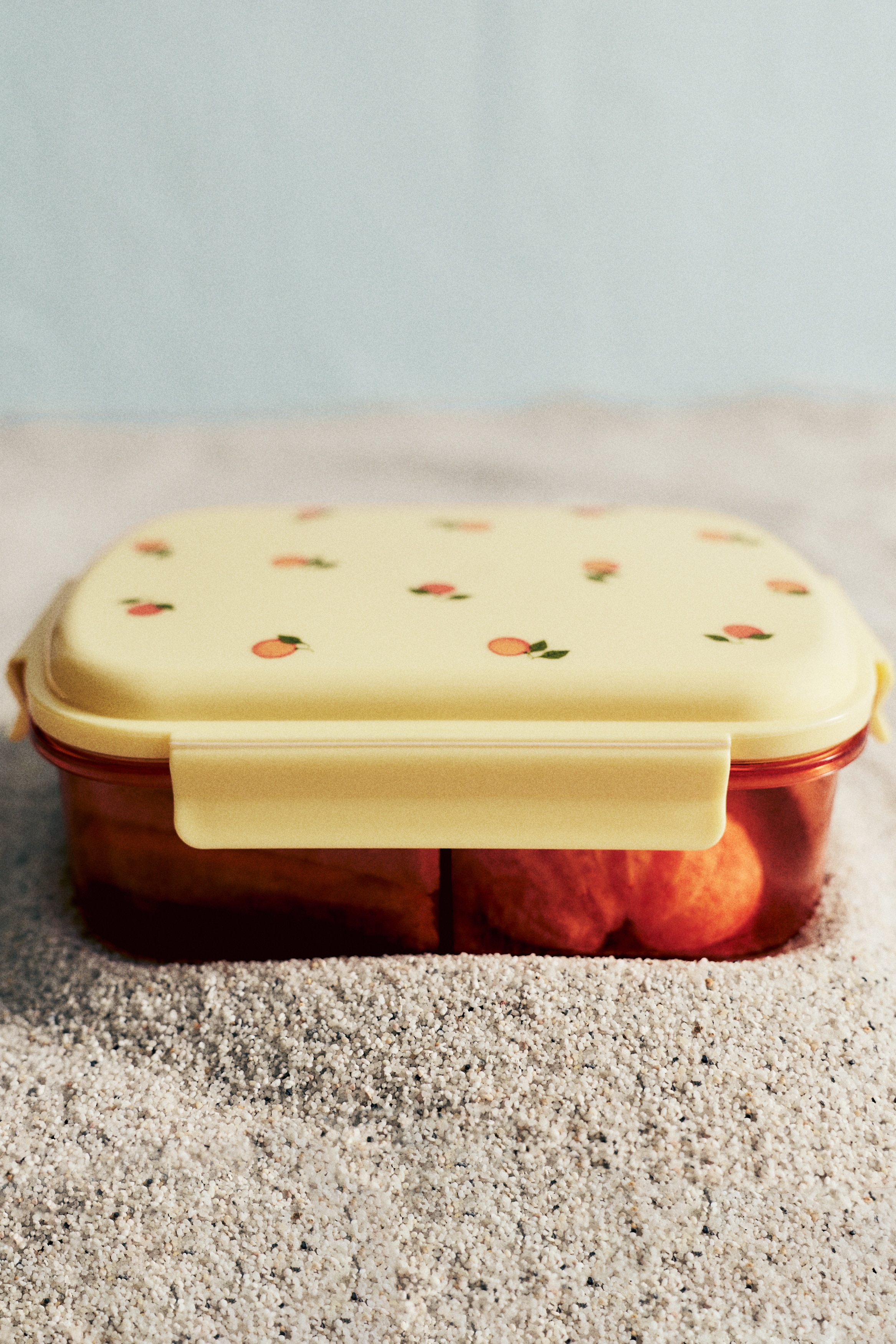 Children's lunch box - Light yellow/Oranges/Light blue/Fish
