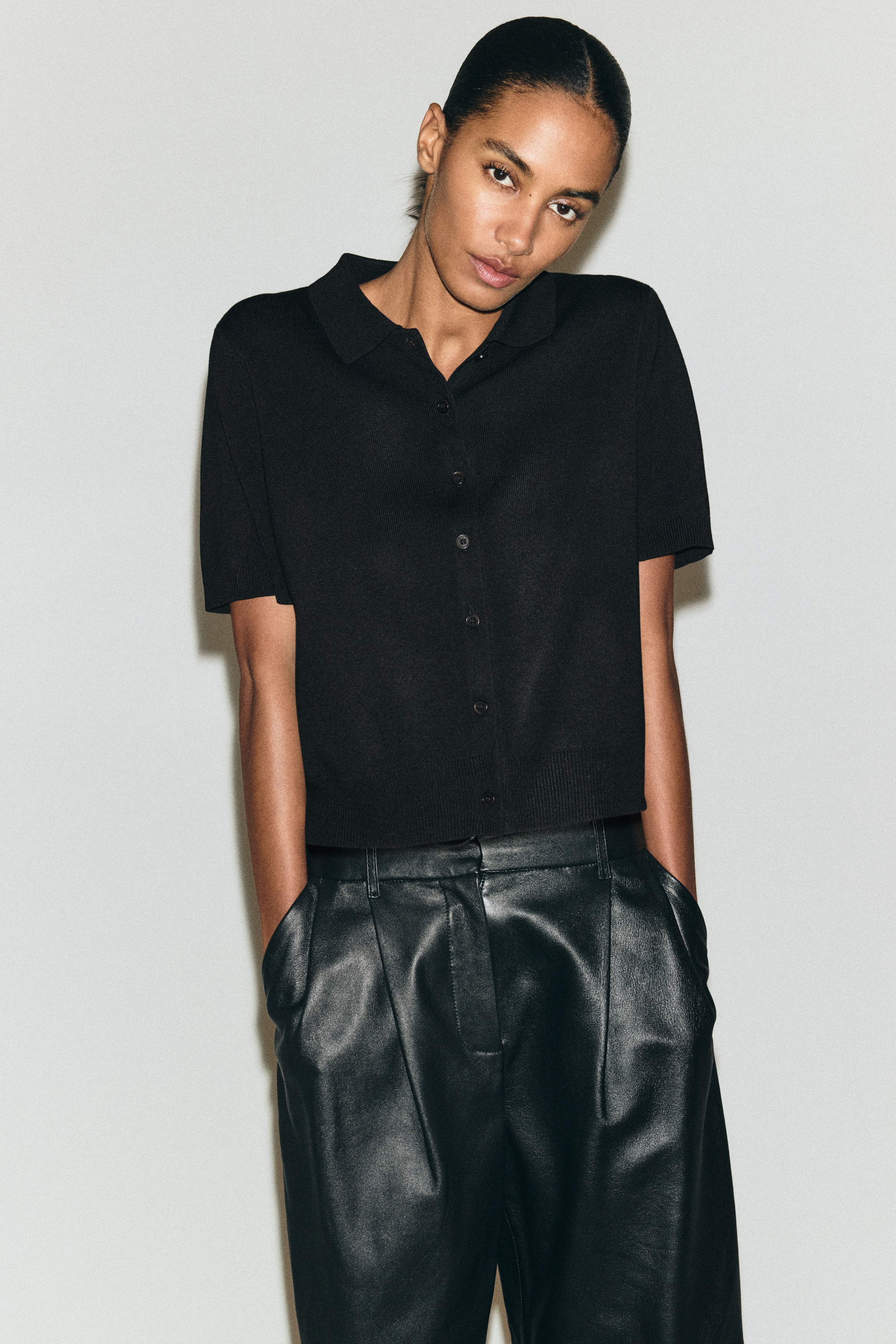 Gilet avec col - Noir/Crème/Marron foncé/Bordeaux/Crème/Marron foncé/Bleu vif/Beige