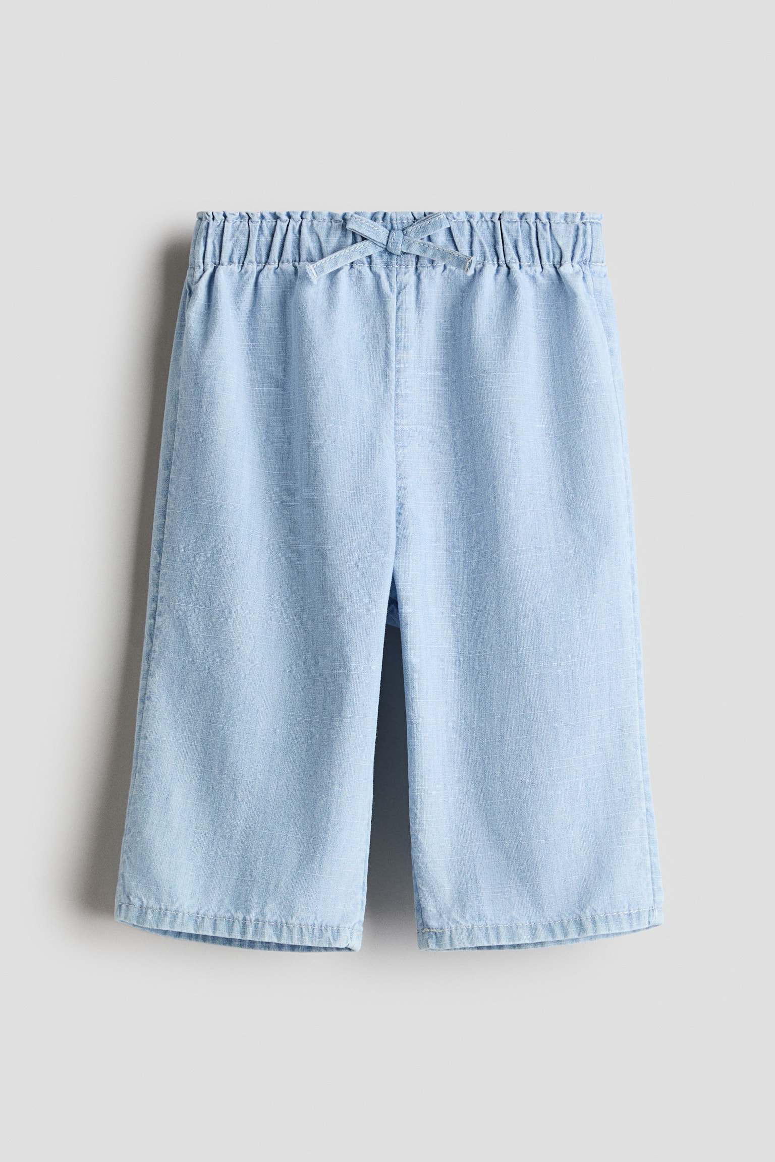 Wide-leg denim trousers - Light denim blue