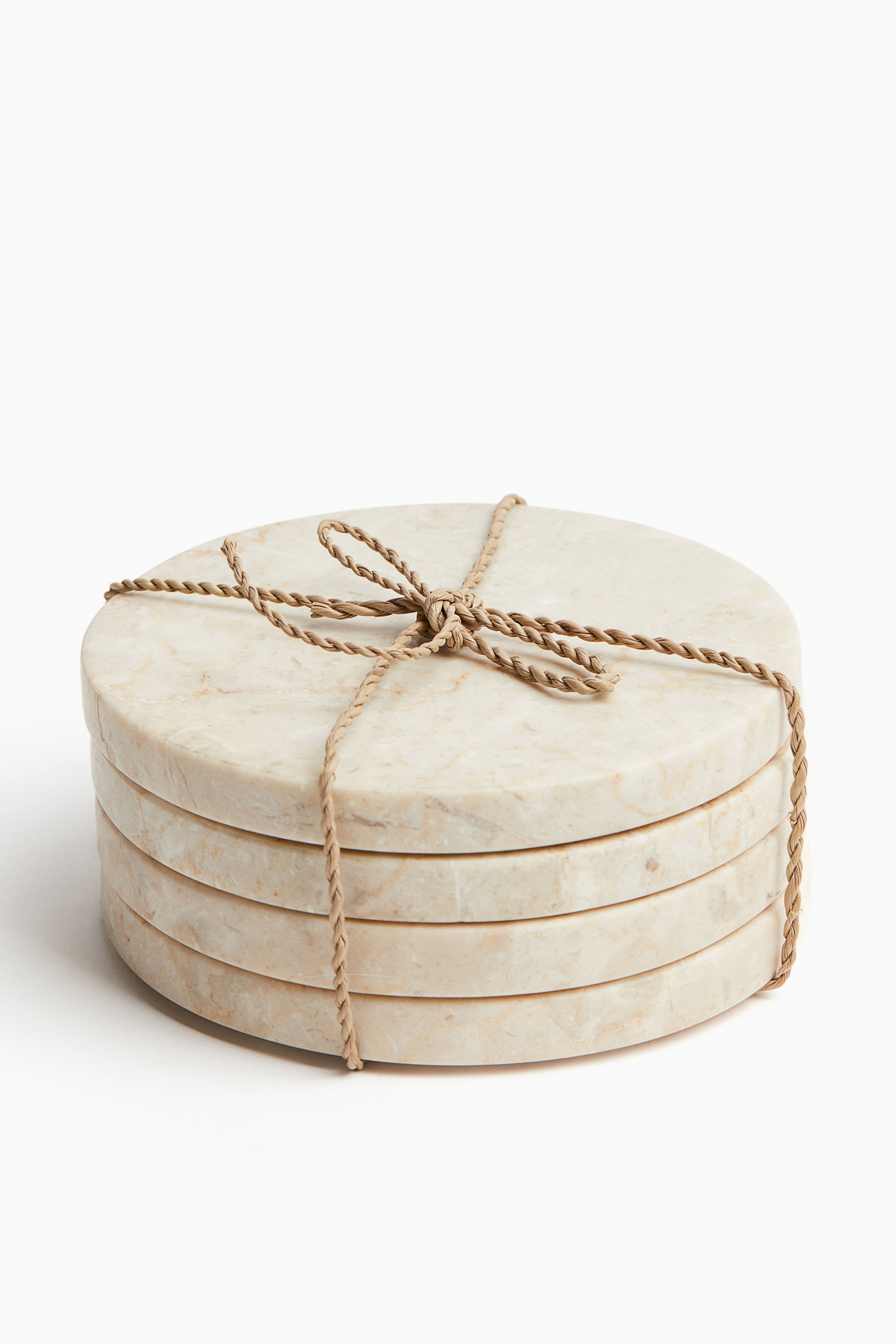 Light Beige 4 pack Marble Coasters At H M Home H M US Light Beige 4 pack Marble Coasters At H M Home H M US