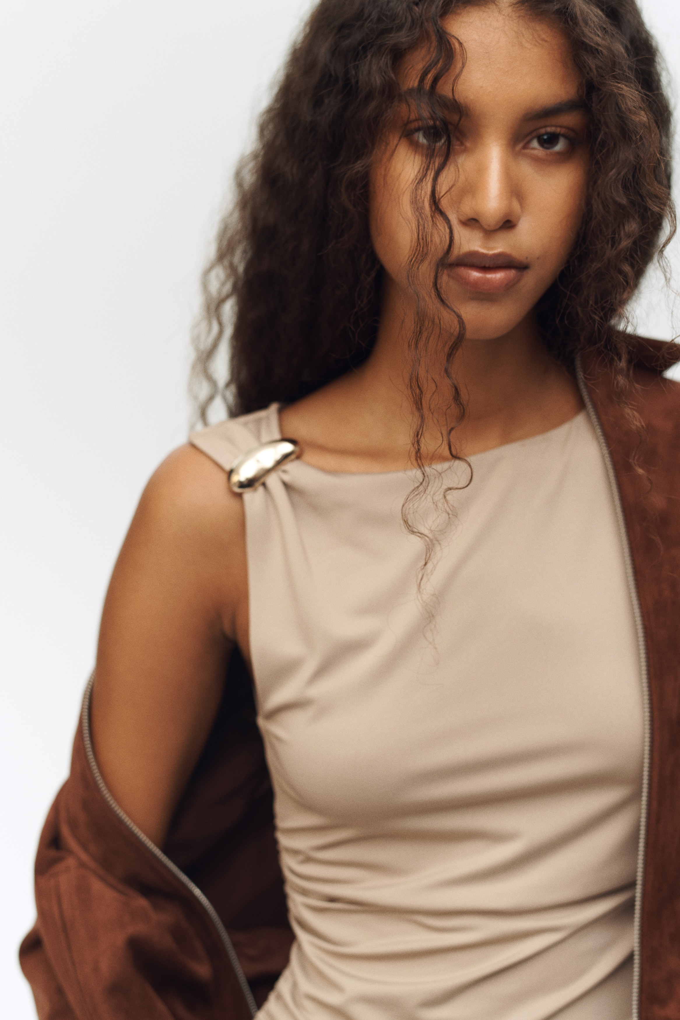 Women's Rust red Draped Top | H&M US
