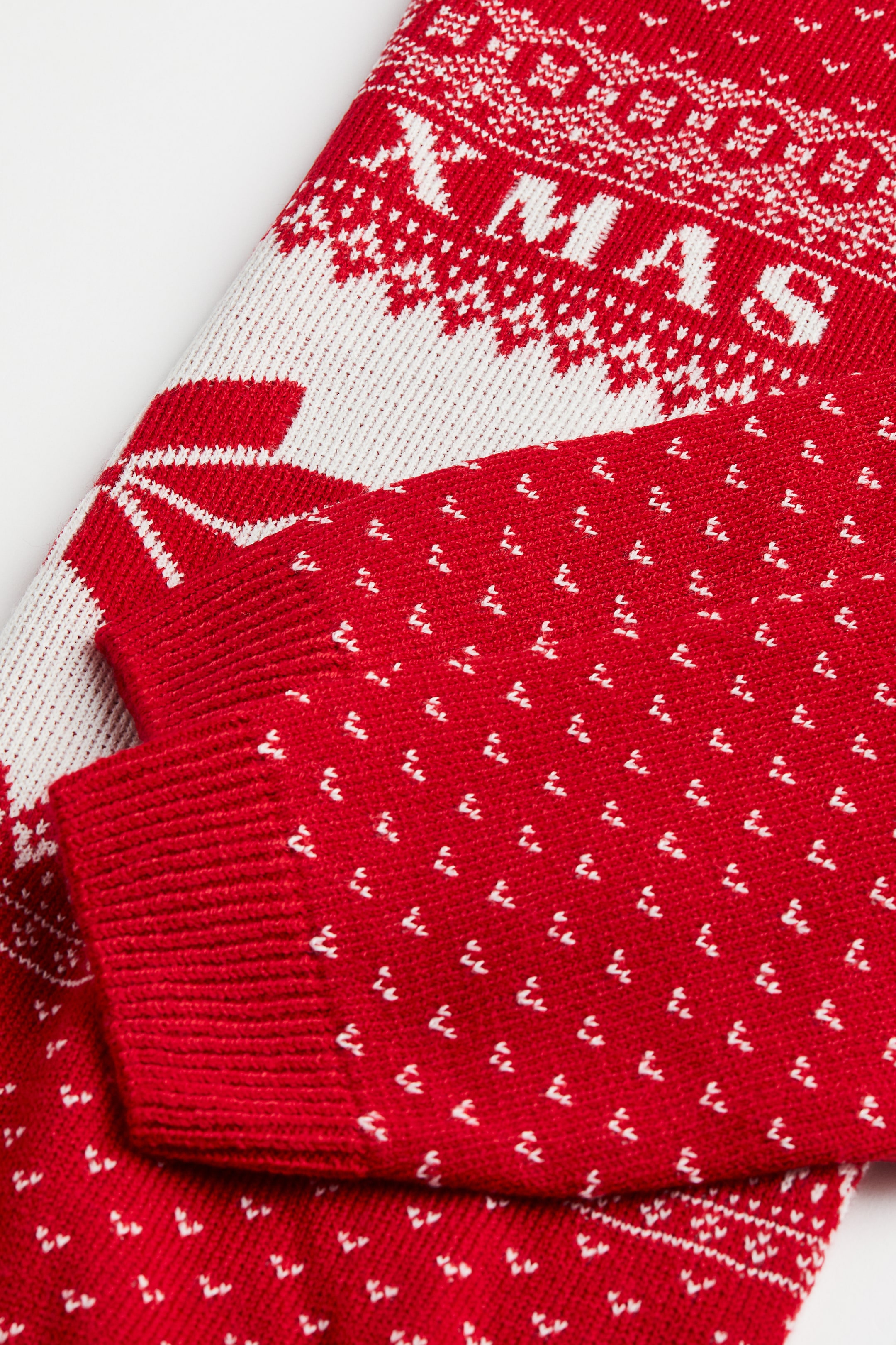 View larger image: Jacquard Knit Sweater - Red/Snowflakes - Kids | H&M AU 2