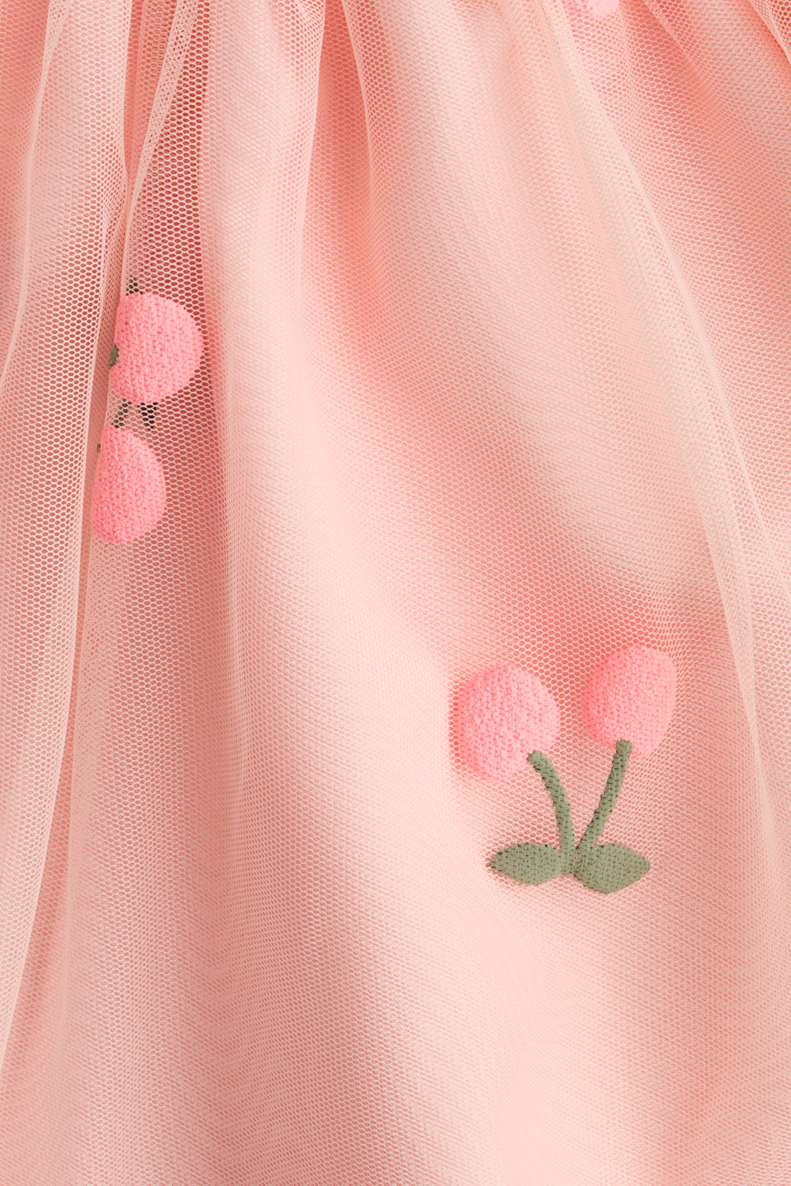 Vestido de tul con diseño - Rosa claro/Cerezas - 2