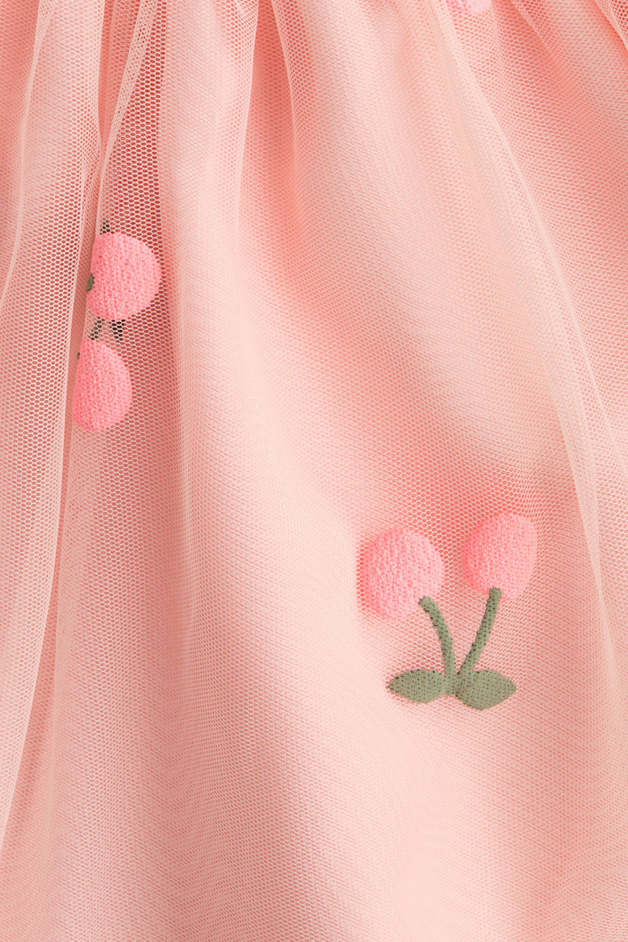 Ampliar la imagen: Vestido de tul con diseño - Rosa claro/Cerezas - Kids | H&M MX 2