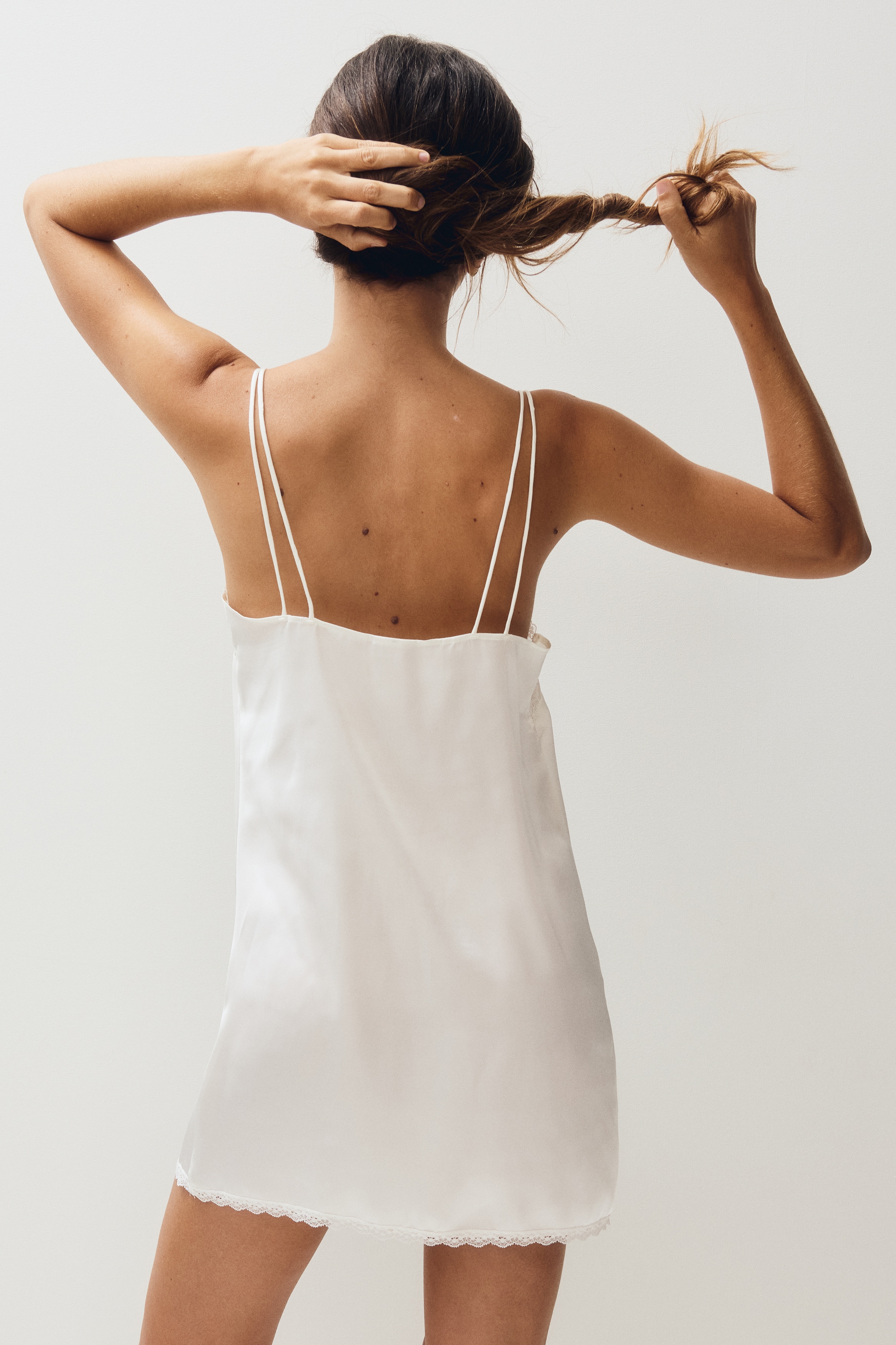 Lace-Trimmed Satin Nightgown - thumbnail 9
