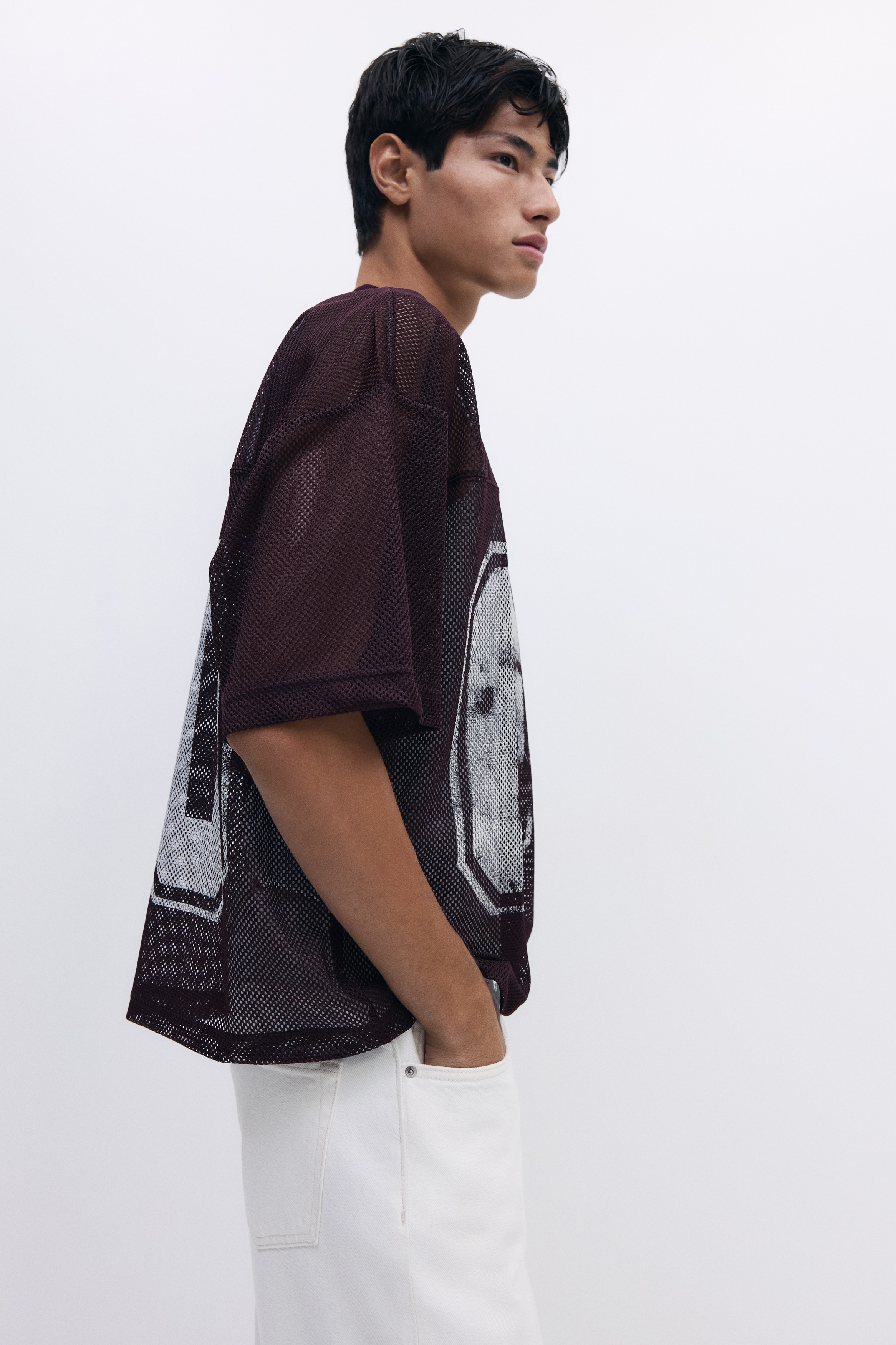 Homme Plus Ssense Comme Des Garcons Homme T Shirt Men Mesh Faux