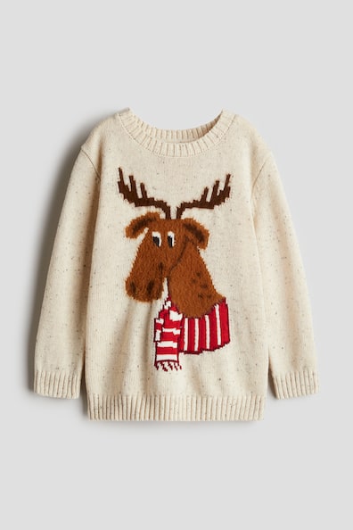 Me & Henry Rudy Beige Reindeer Sweater main image 0