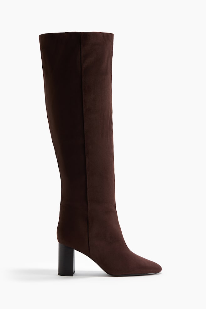 Knee-High Boots - Dark brown - 1