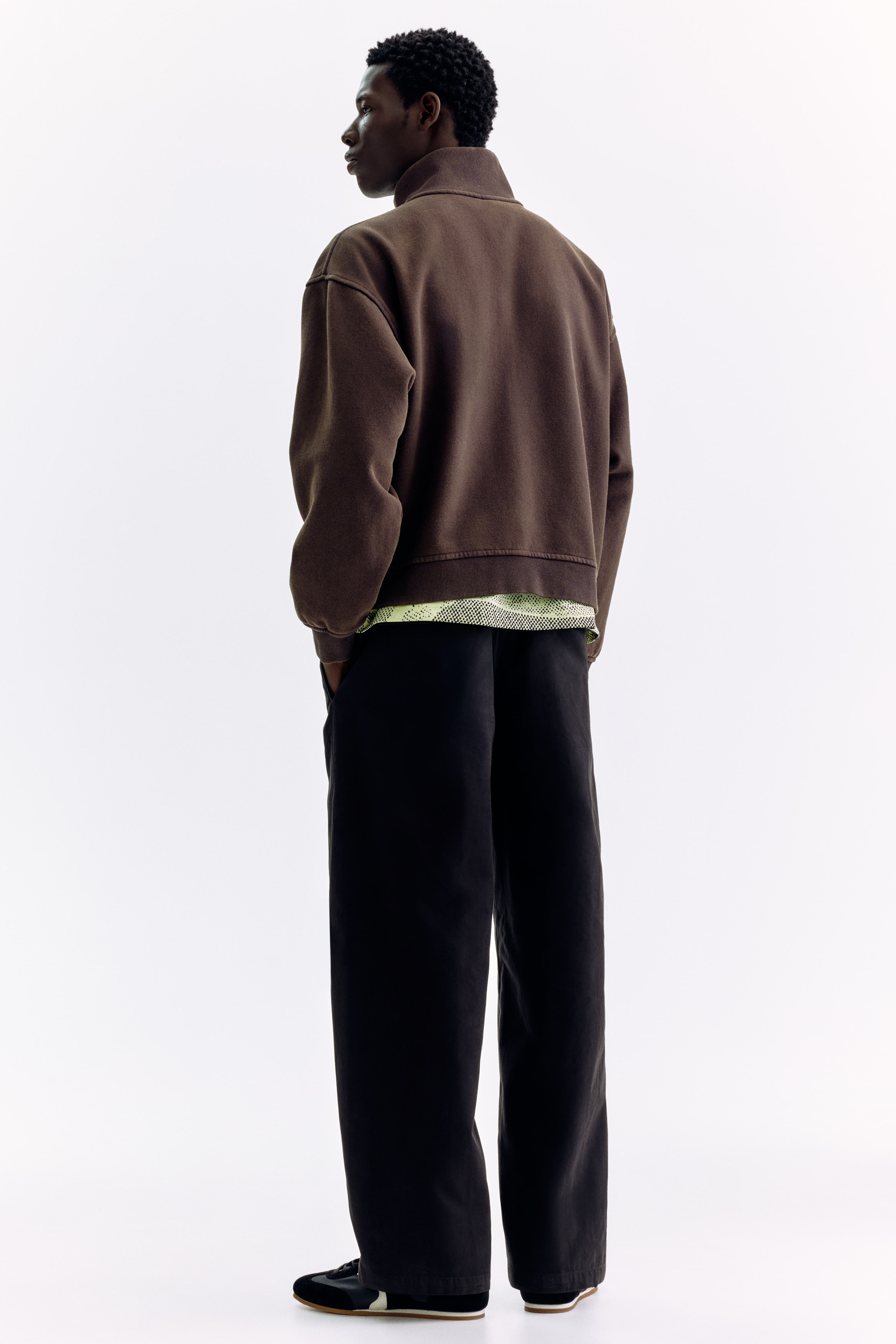 Men's Dark brown Relaxed-Fit Boxy Track Jacket | H&M US