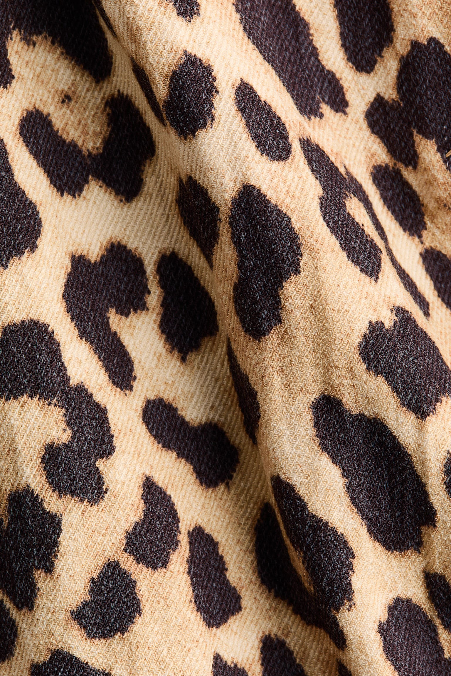 Oversized bubble-hem jacket - Beige/Leopard print/Khaki green/Dark rust brown - 3